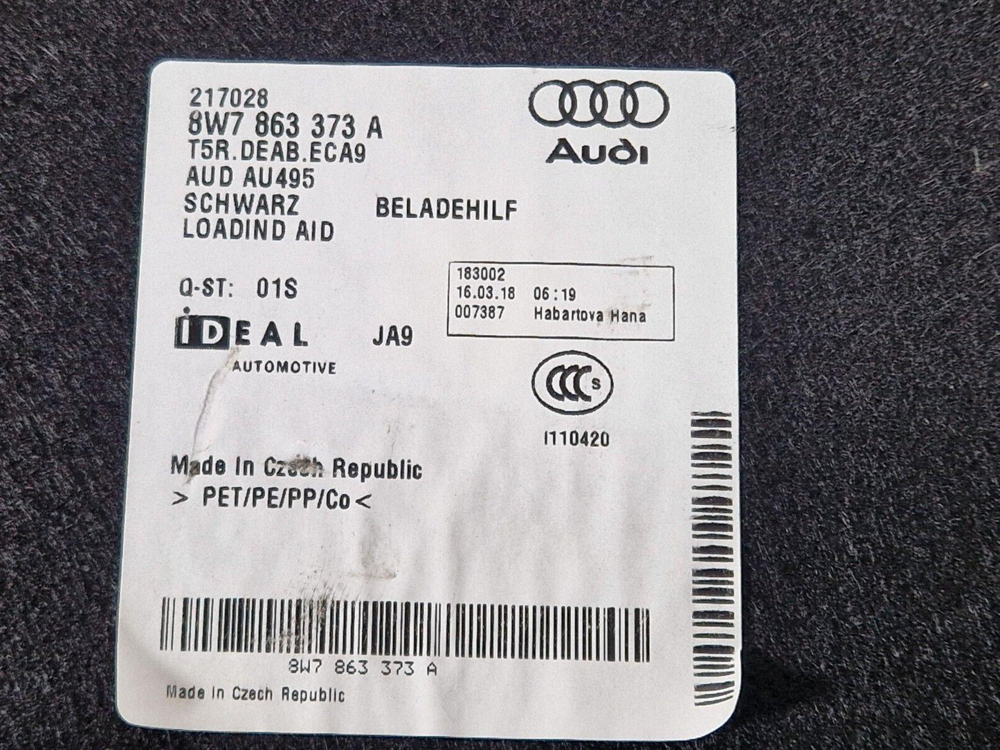 16-24 AUDI A5 F5 GENUINE CABRIO REAR BOOT TRIM 8W7863373A