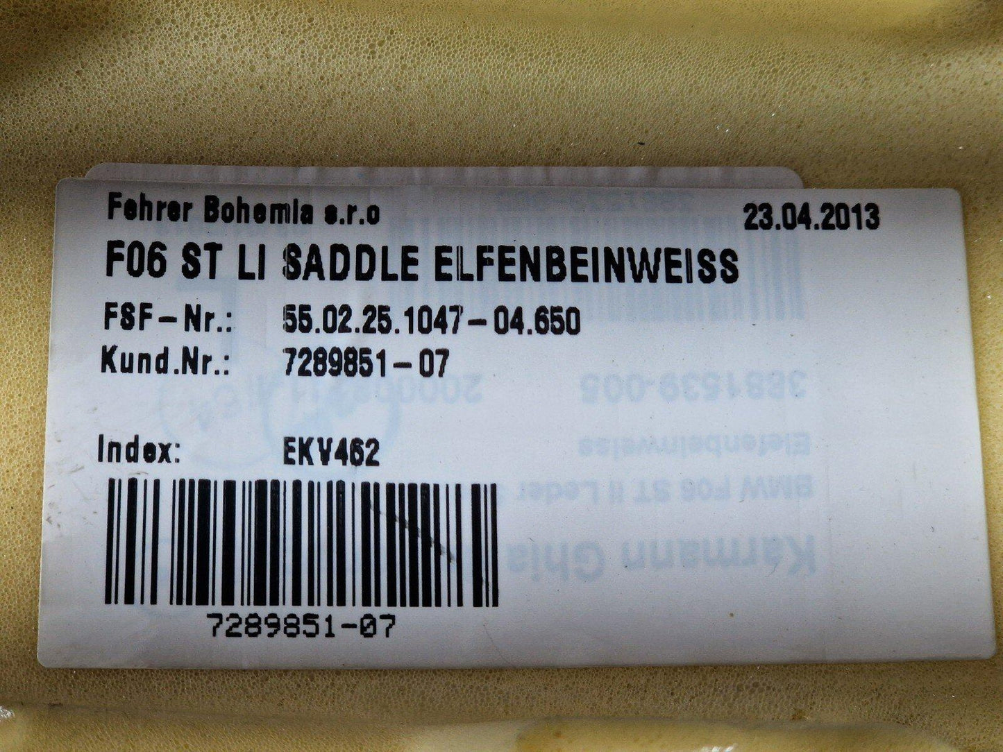 11-18 BMW 6 SERIES F06 GENUINE LEFT SIDE BACK SEAT SIDE FINISHER 7289851