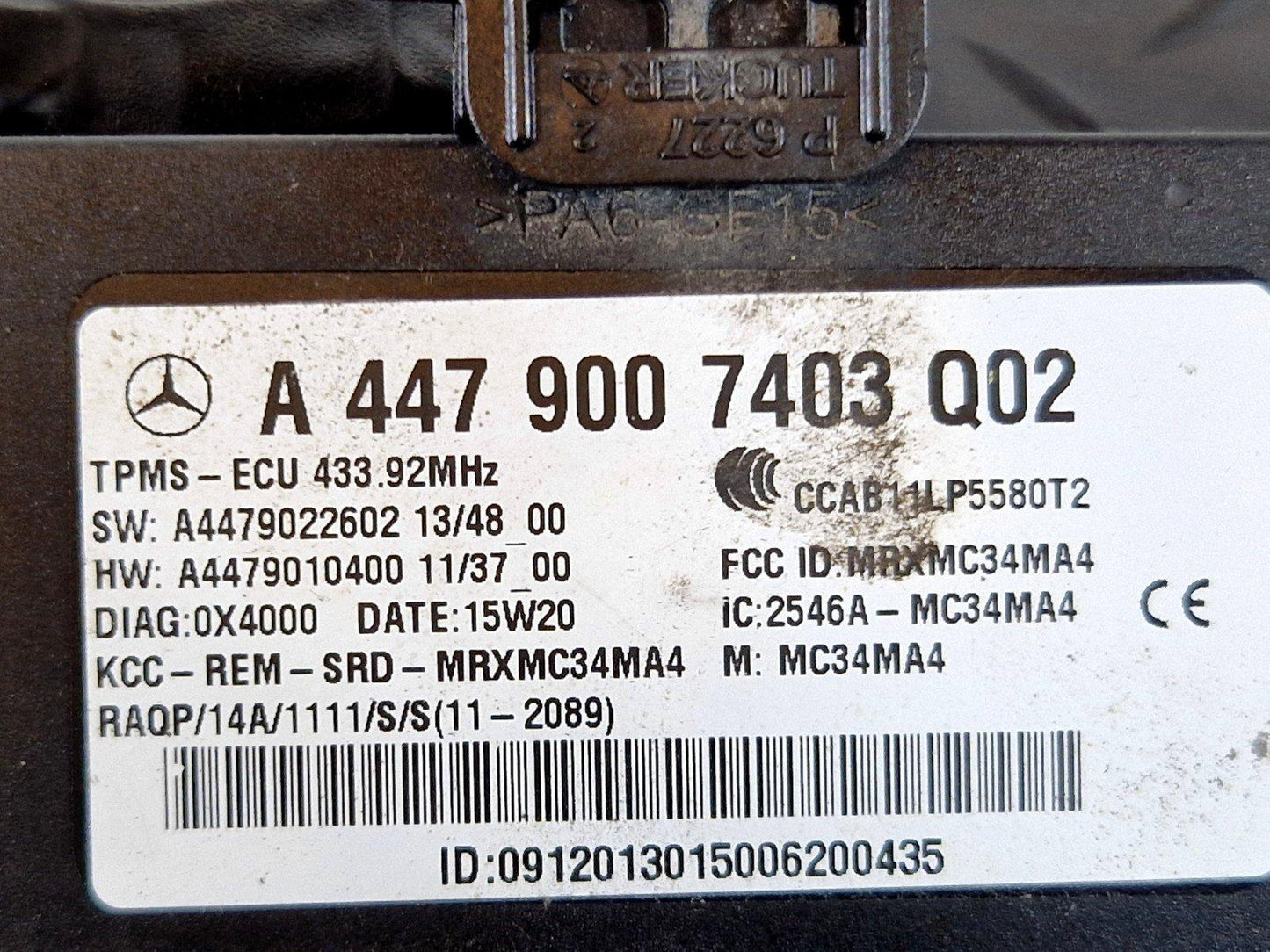 14-23 MERCEDES VITO W447 TYRE PRESSURE SENSOR CONTROL UNIT MODULE A4479007403