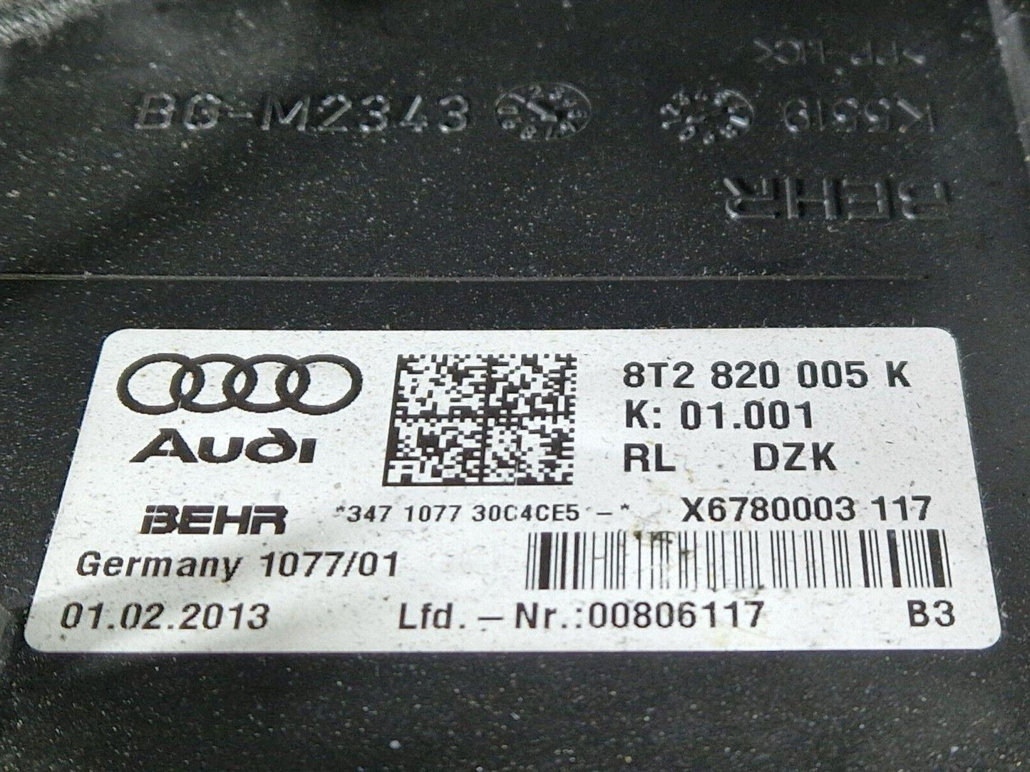 12-17 AUDI S5 CONVERTIBLE OEM HEATER BOX 8T2820005K 8T2819389