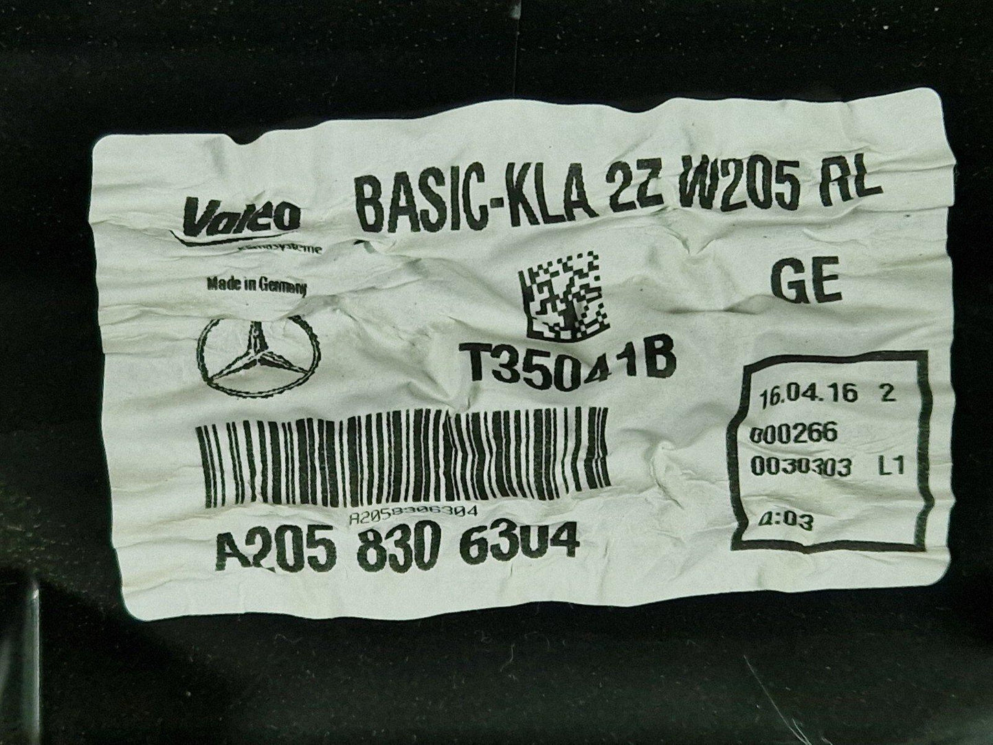 14-21 MERCEDES BENZ W205 GENUINE HEATER MATRIX/RADIATOR/CORE A2058306304