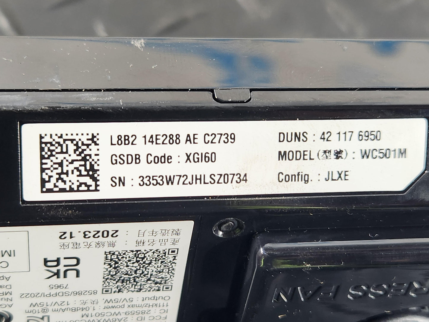 Land Rover Range Rover Evoque L551 Wireless Phone Charging Module L8B2-14E288-AE