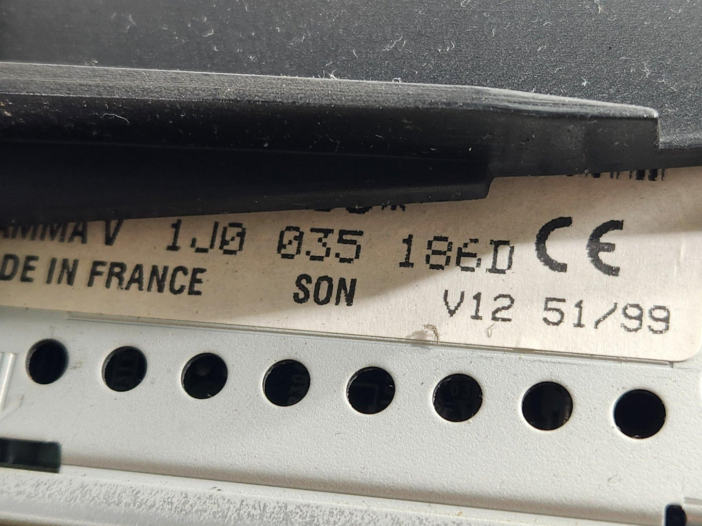 Volkswagen Golf V5 Radio Cassette Player Climate Control Head Unit 1J0035186D