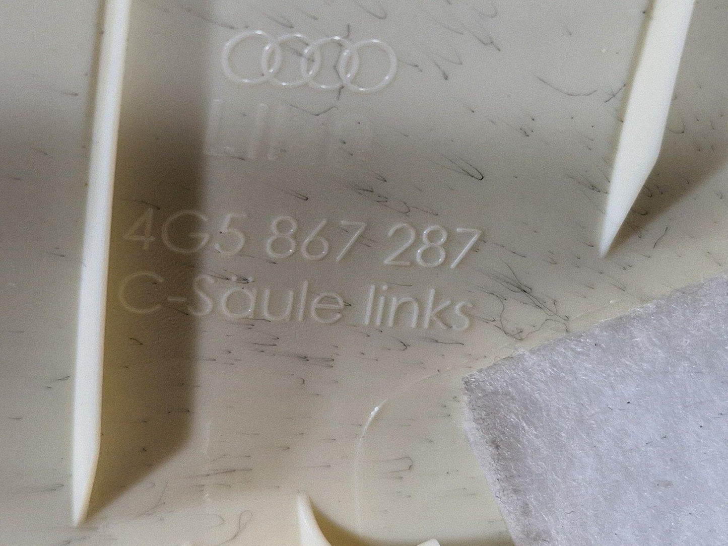 12-18 AUDI A6 C7 GENUINE LEFT PASSENGER SIDE C-PILLAR TRIM COVER 4G5867287