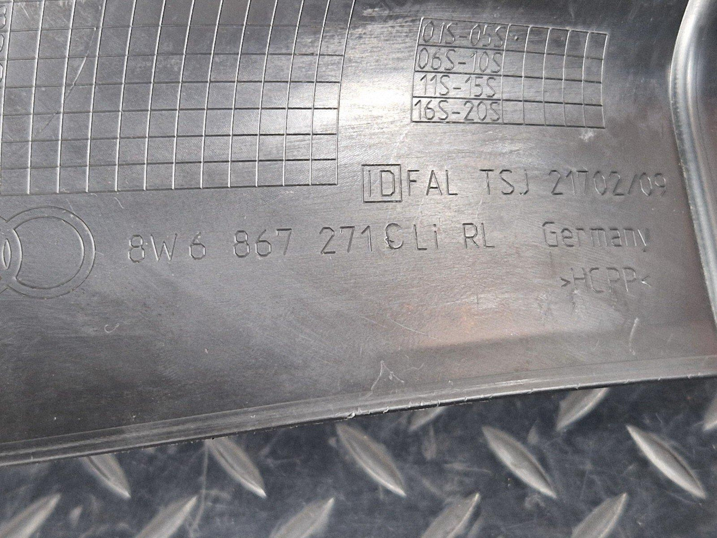 16-23 AUDI S5 COUPE GENUINE FRONT LEFT A-PILLAR TRIM 8W6867271