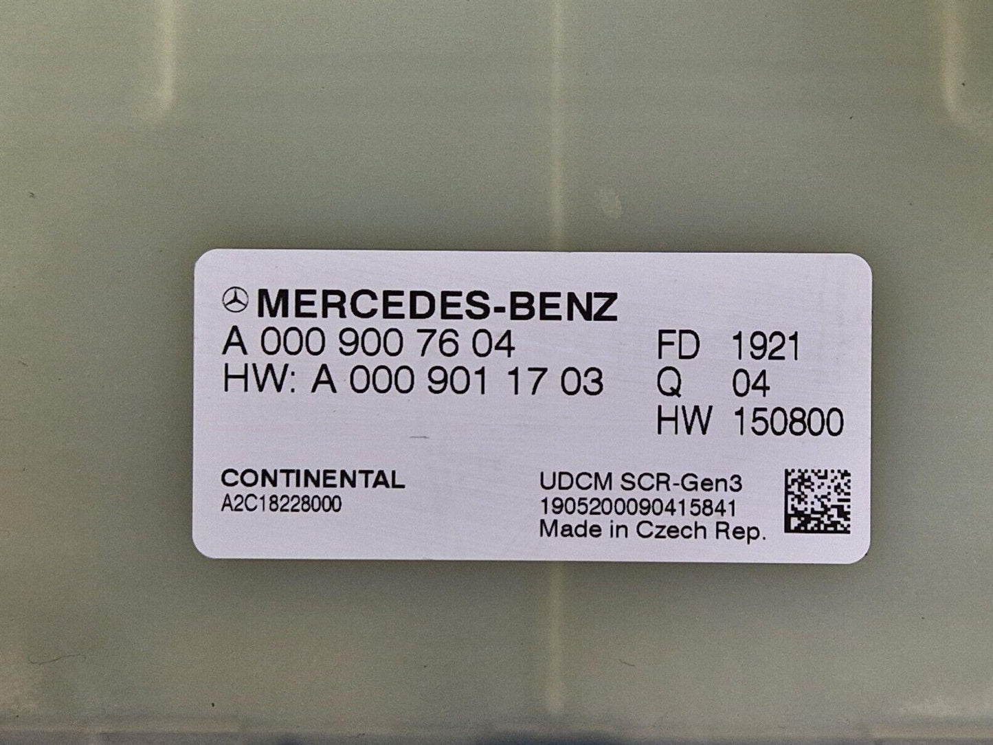 2018-ON MERCEDES BENZ SPRINTER W907 2.2 CDI EGR CONTROL MODULE ECU A0009007604