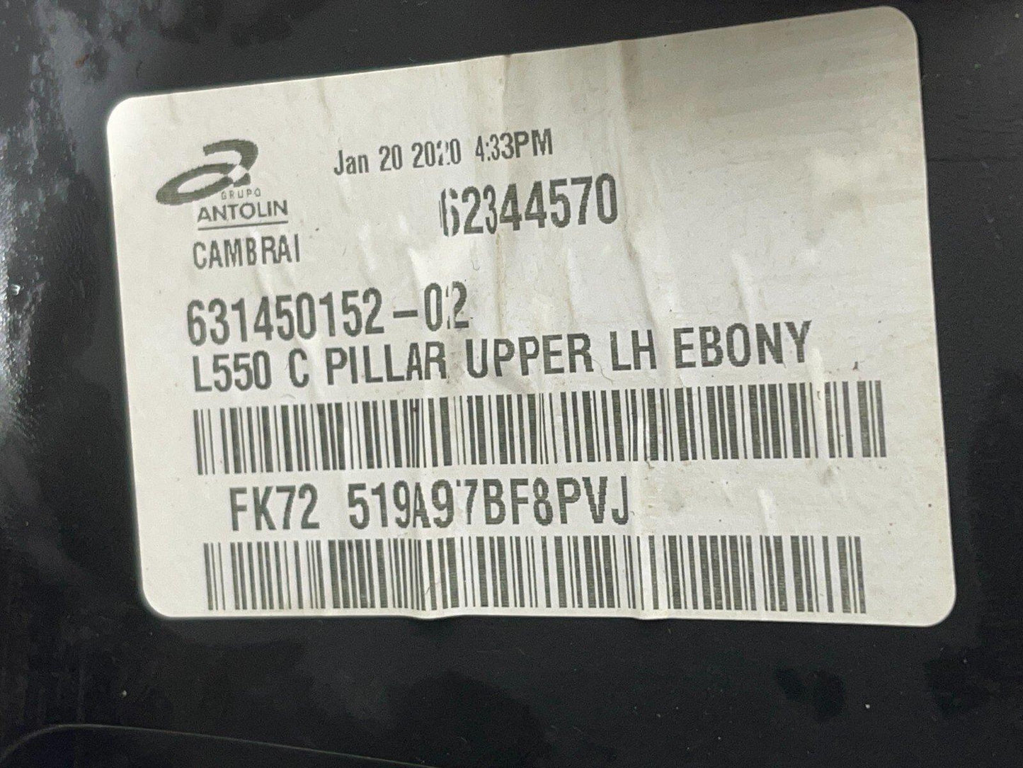 2019-ON LAND ROVER DISCOVERY L550 C PILLAR UPPER TRIM LH FK72519A97BF8PVJ