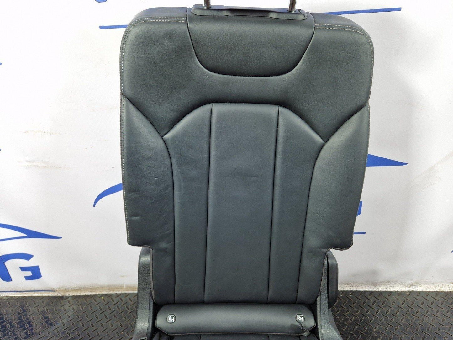 16-20 AUDI Q7 4M GENUINE REAR LEFT 2ND ROW BLACK LEATHER SEAT WITH HEADREST