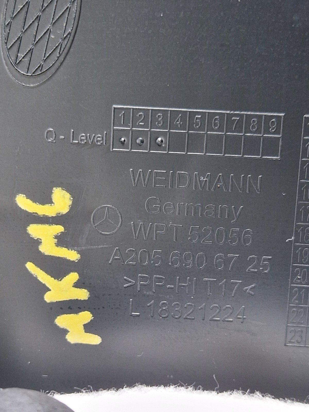 14-21 MERCEDES BENZ W205 REAR LEFT SEAT TRIM & SWITCH A2056906725 A2059058404