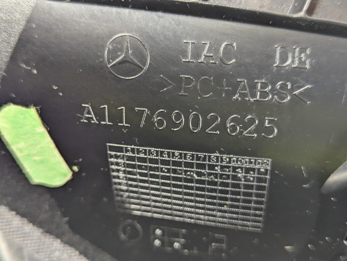 13-19 MERCEDES BENZ CLA C117 RIGHT DRIVER SIDE REAR C PILLAR TRIM A1176902625