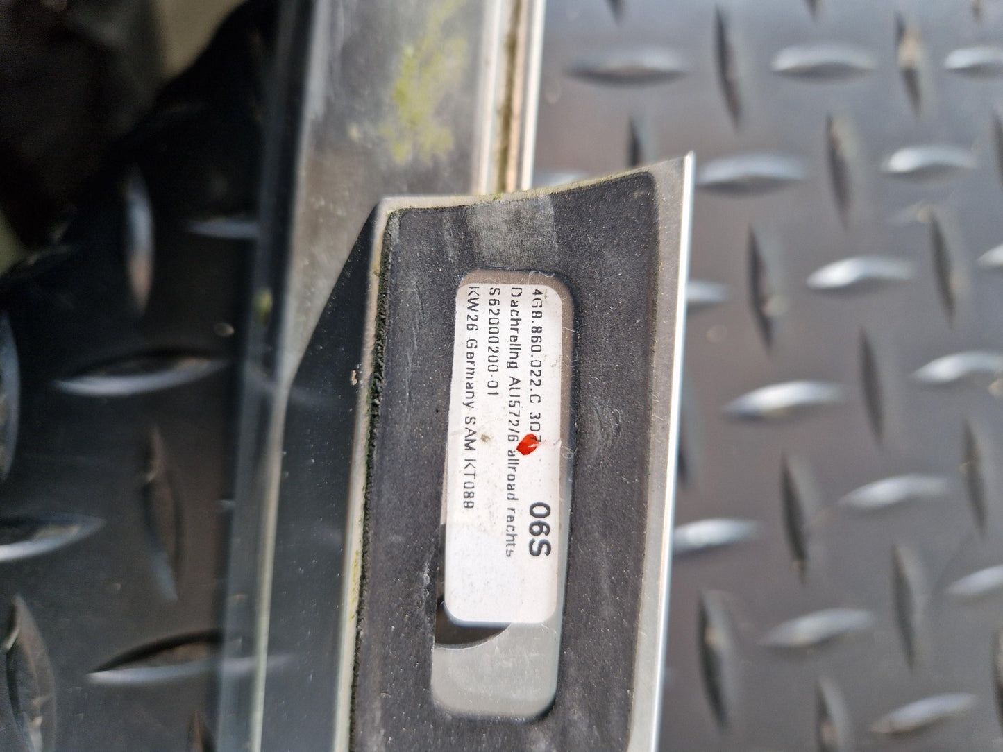 Audi A6 Allroad C7 Right O/S Driver Side Roof Rail 4G8860022C
