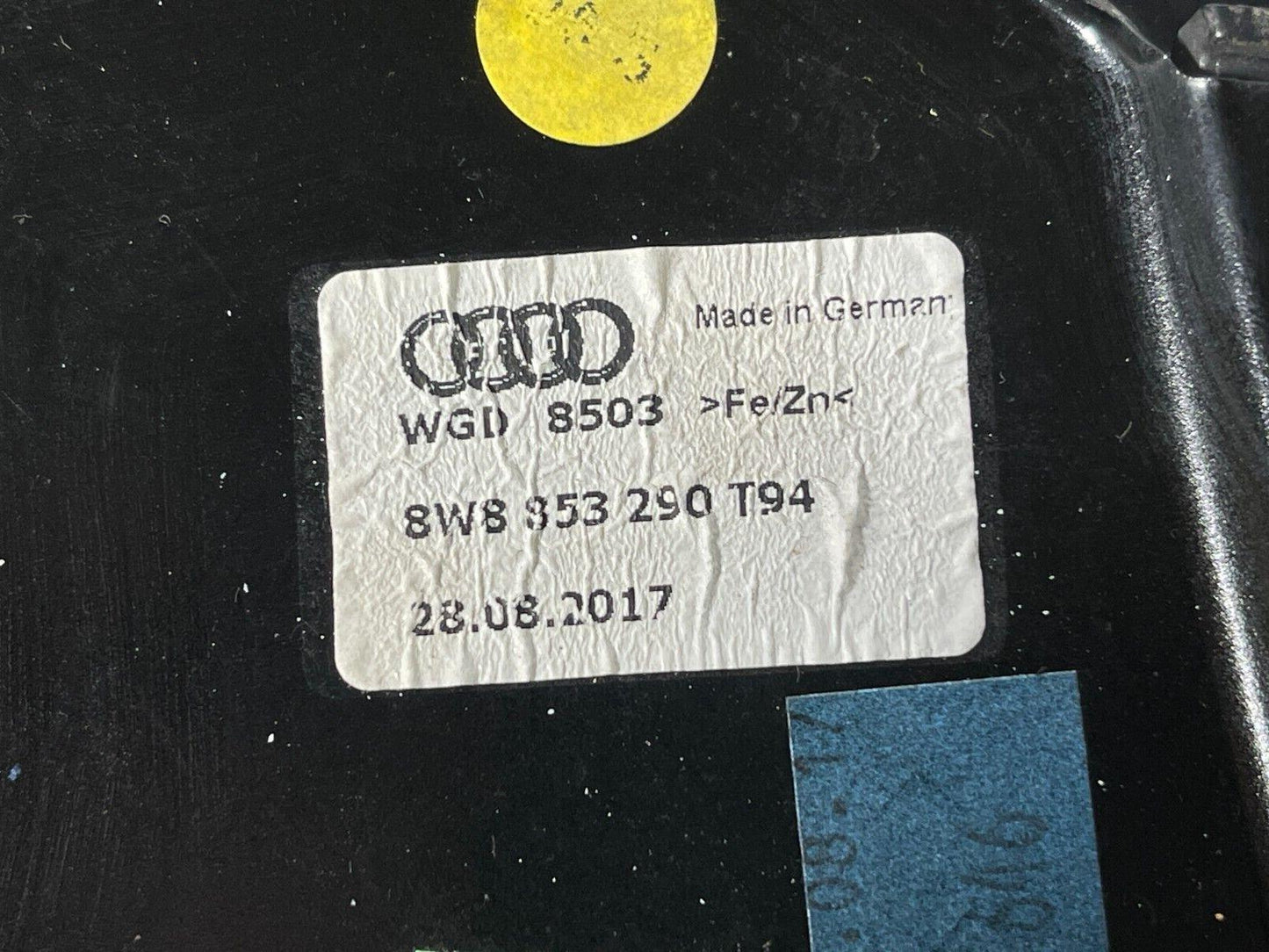 16-23 AUDI A5 F5 SPORTBACK S-LINE RIGHT SIDE EXTERIOR B-PILLAR COVER 8W8853290