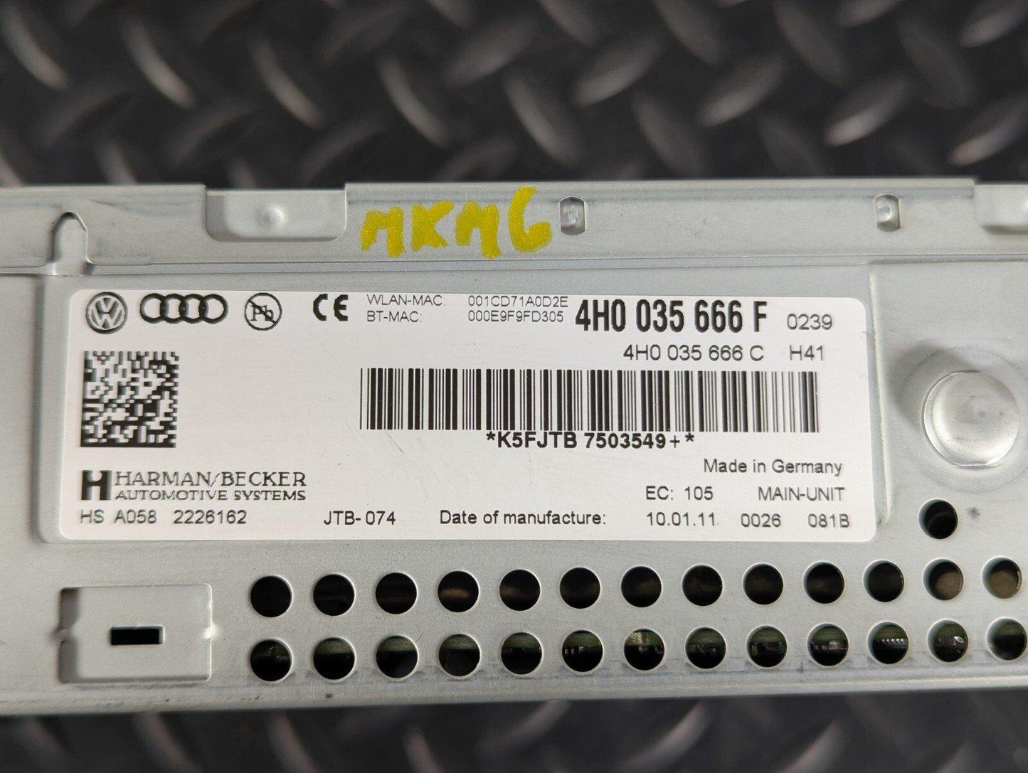 10-17 AUDI A8 4H MMI SAT NAV NAVIGATION MULTIMEDIA DVD UNIT 4H0035666F