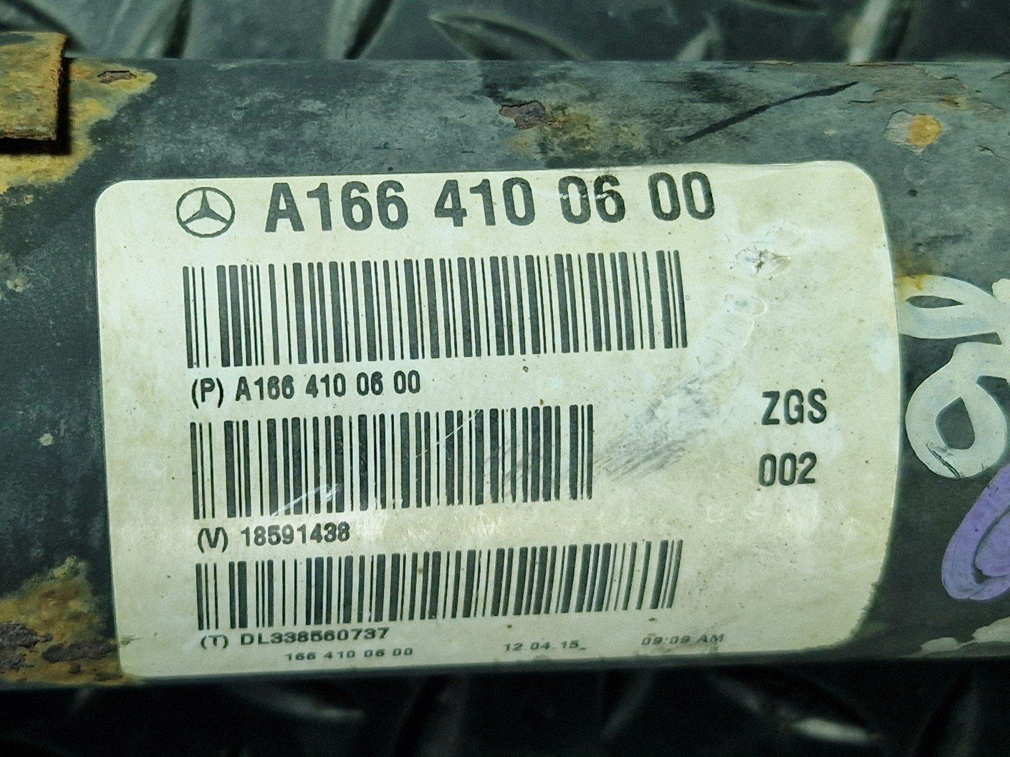 16-19 MERCEDES BENZ GLE W166 FRONT PROPSHAFT A1664100600