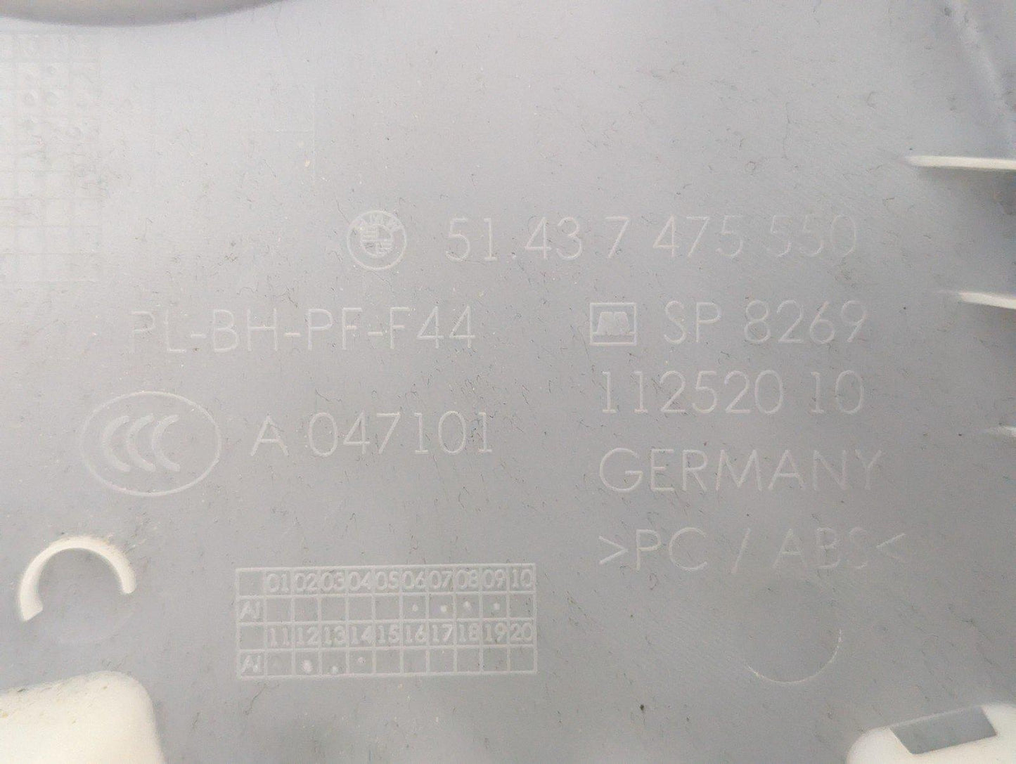 20-24 BMW 228I F44 OEM RIGHT SIDE UPPER B-PILLAR TRIM COVER 7475550