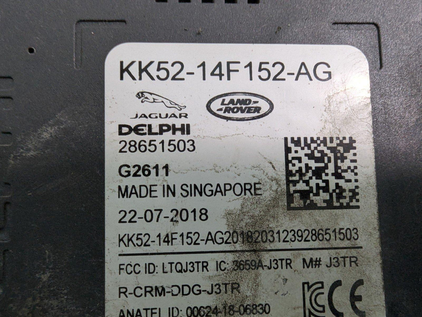 17-ON LAND ROVER DISCOVERY REAR SIDE BLIND SPOT RADAR SENSOR MODULE KK5214F152AG
