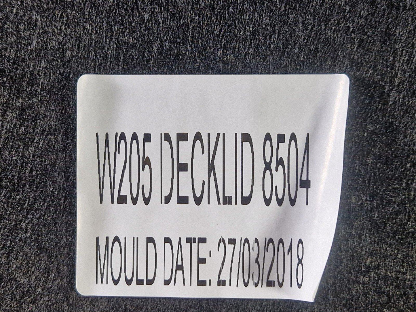 14-21 MERCEDES C200 W205 TAILGATE BOOTLID CARD COVER CARPET LINER A2056908504