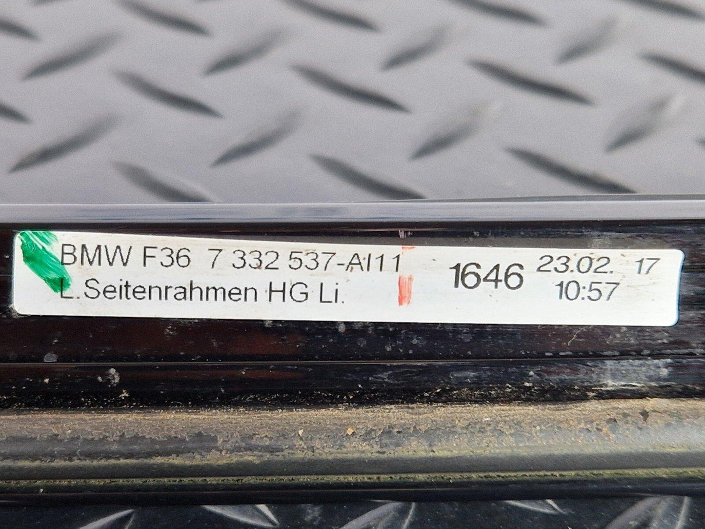 12-18 BMW 4 SERIES F36 LCI M-SPORT LEFT N/S WINDOW FINISHER TRIM BLACK 7332537