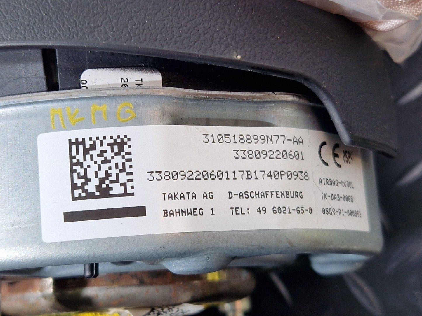 12-18 BMW 3 SERIES F30 LCI GENUINE STEERING WHEEL SRS SAFETY BAG 9220601