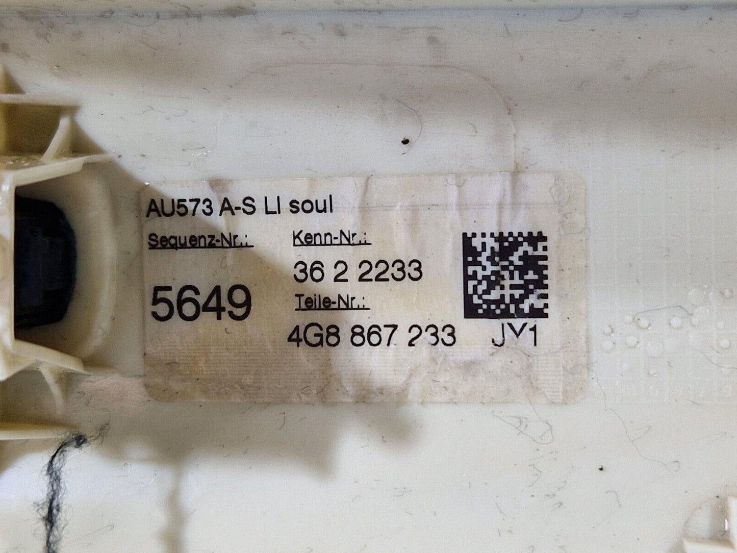 10-18 AUDI A7 4G S-LINE LEFT A PILLAR INTERIOR TRIM COVER PANEL 4G8867233