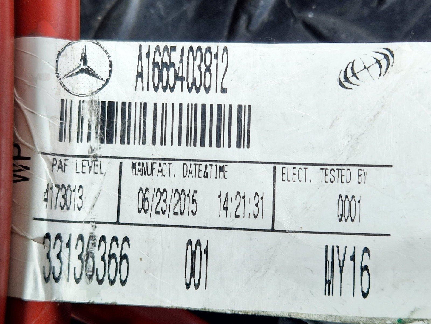 16-19 MERCEDES BENZ GLE W166 GENUINE POSITIVE BATTERY CABLE A1665403812