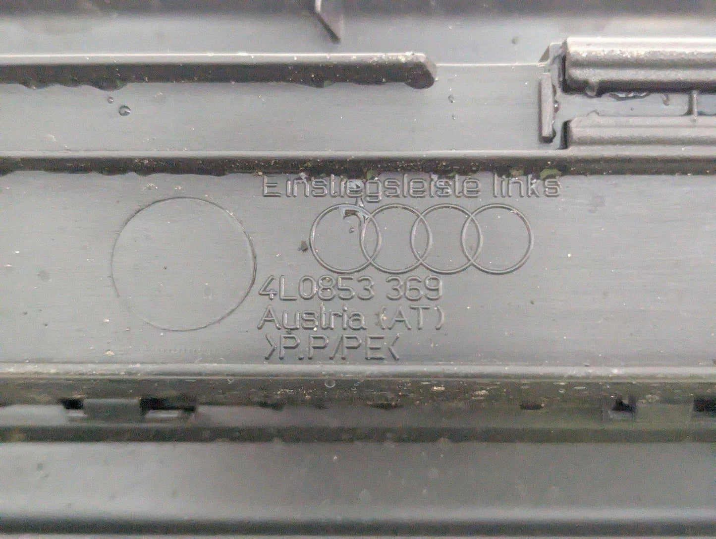 10-15 AUDI Q7 4L GENUINE LOWER LEFT PASSENGER SIDE N/S SILL TRIM 4L0853369