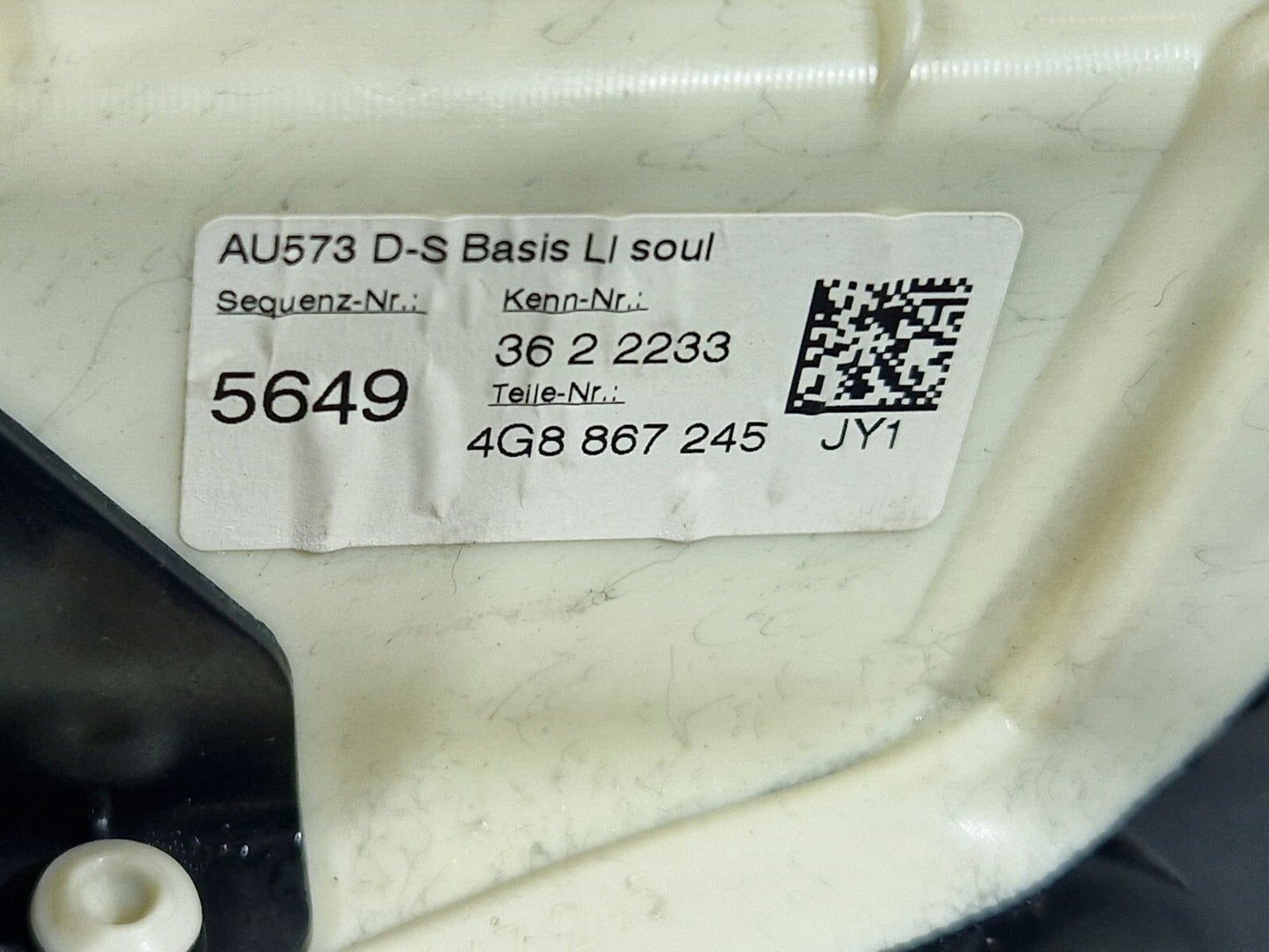 10-18 AUDI A7 4G S-LINE GENUINE REAR LEFT D PILLAR TRIM 4G8867245