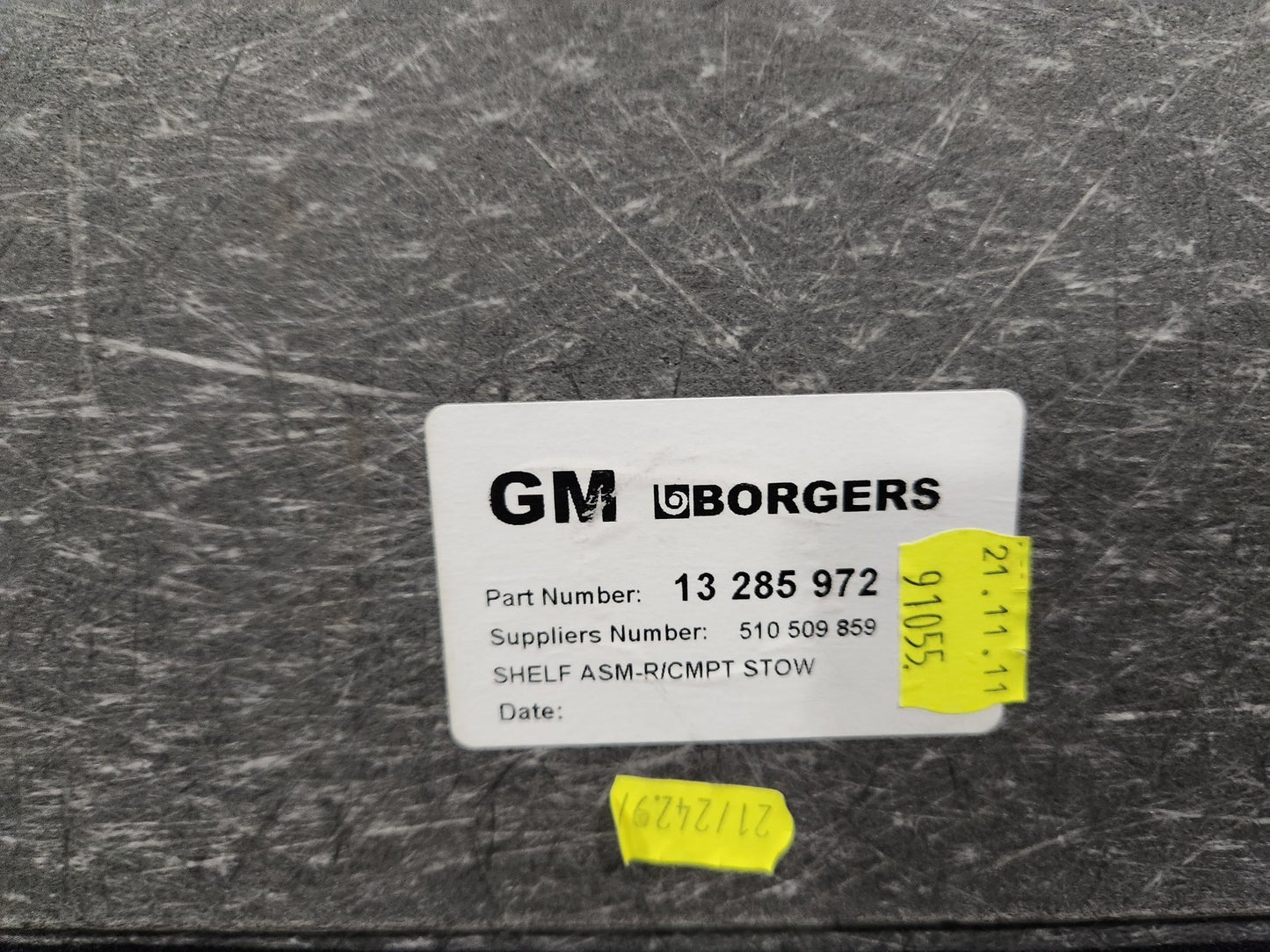 Vauxhall Meriva MK2 (B) (4470) MPV Genuine Rear Trunk Boot Liner 13285972