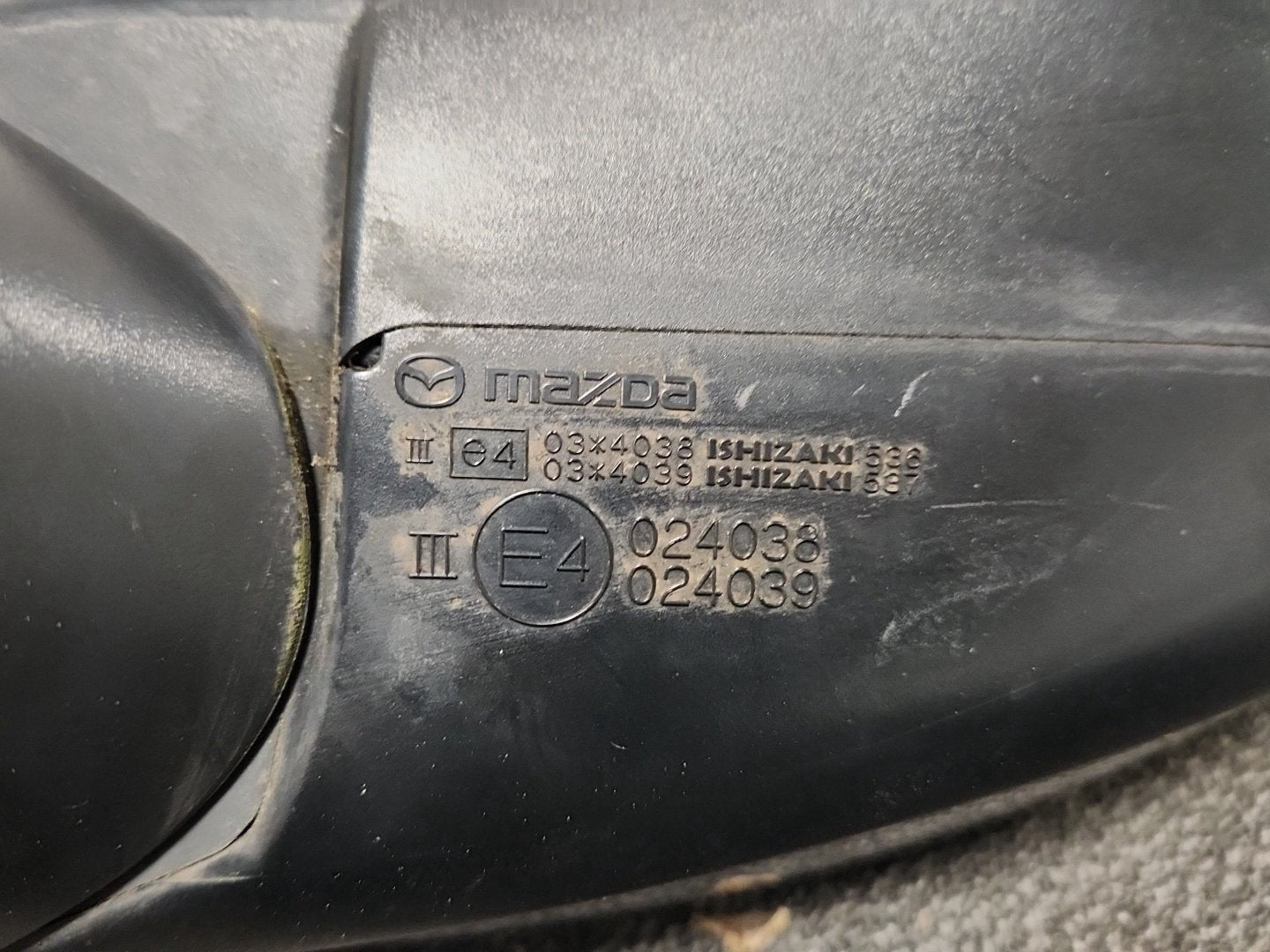 Mazda 6 MK3 (GJ) Saloon Genuine Front Right O/S Door Wing Mirror in Blue