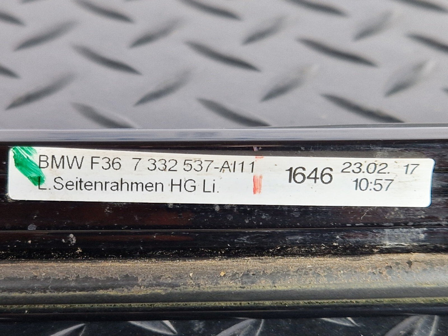 BMW 420d F36 Genuine Left N/S Passenger Window Roof Rail Finisher 7332537