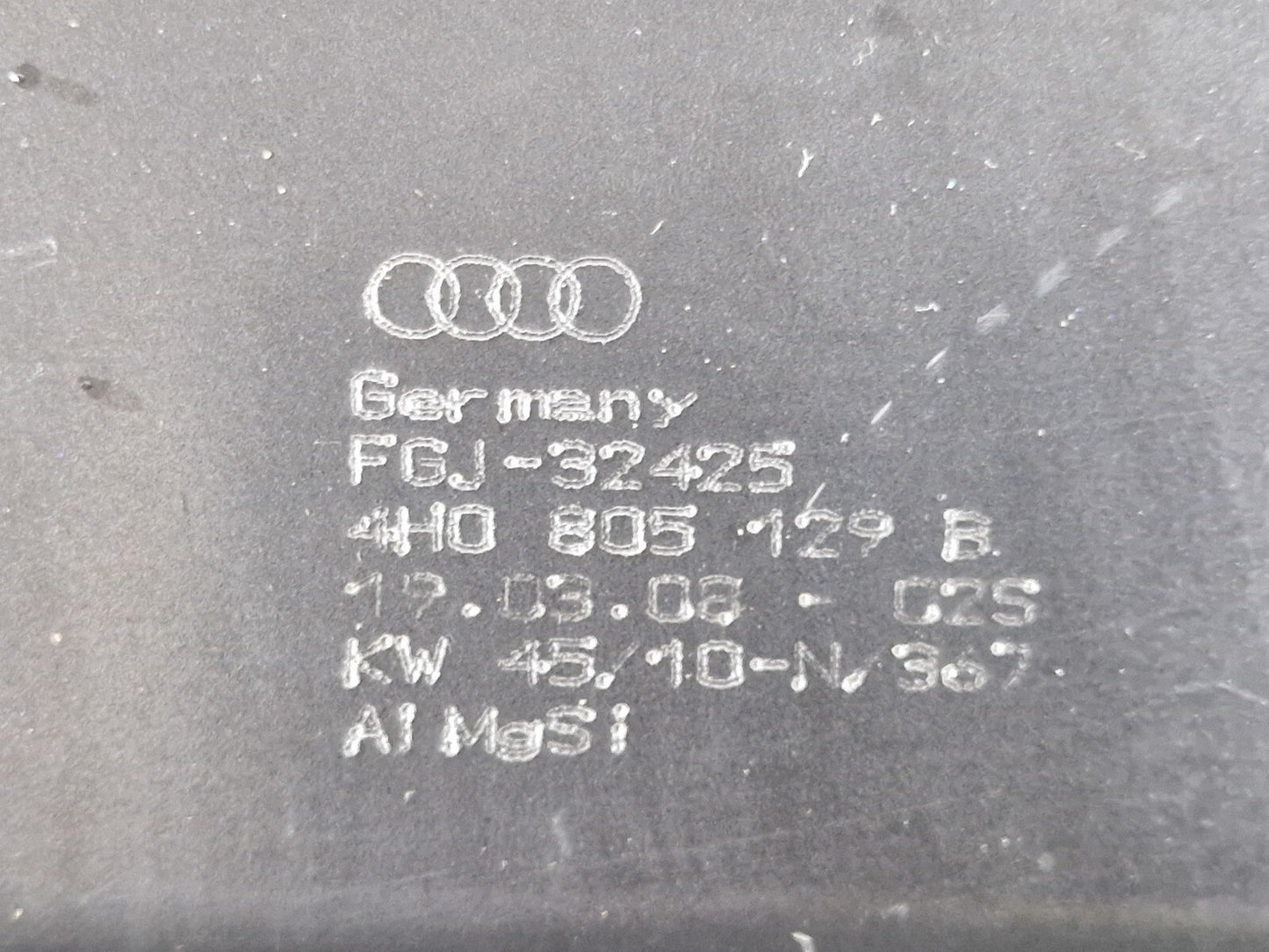 10-17 AUDI A8 4H CRASH IMPACT BEAM BAR CARRIER N/S LEFT 4H0805129B
