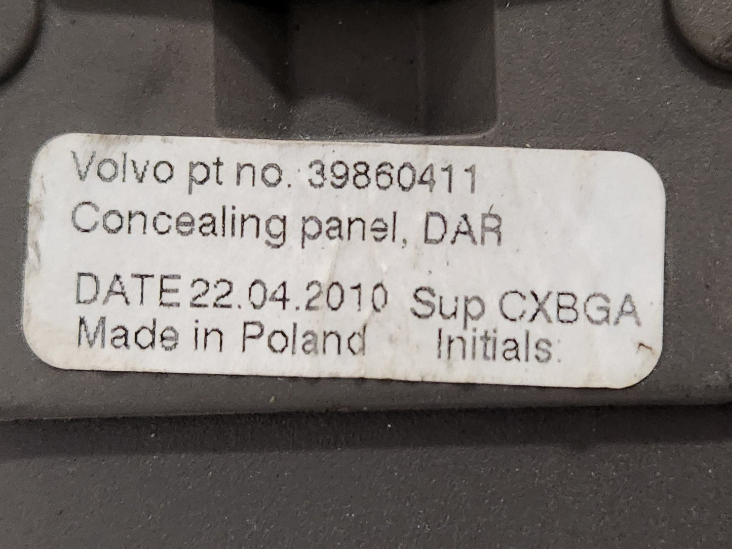 Volvo V50 MK2 FL (MW) Estate Genuine Rear Load Cover Parcel Shelf