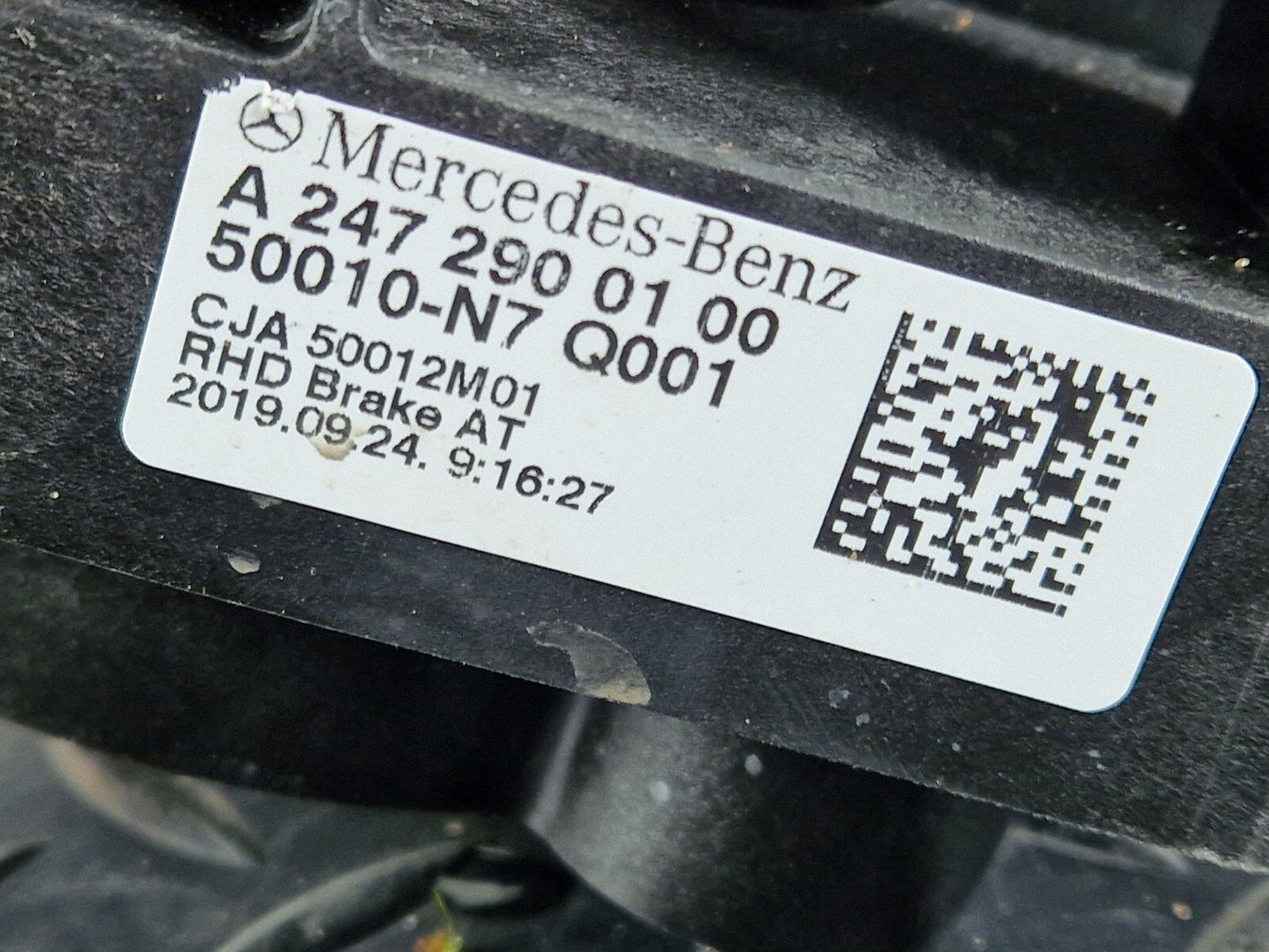 19-ON MERCEDES BENZ A CLASS W177 GENUINE BRAKE PEDAL ASSEMBLY A2472900100