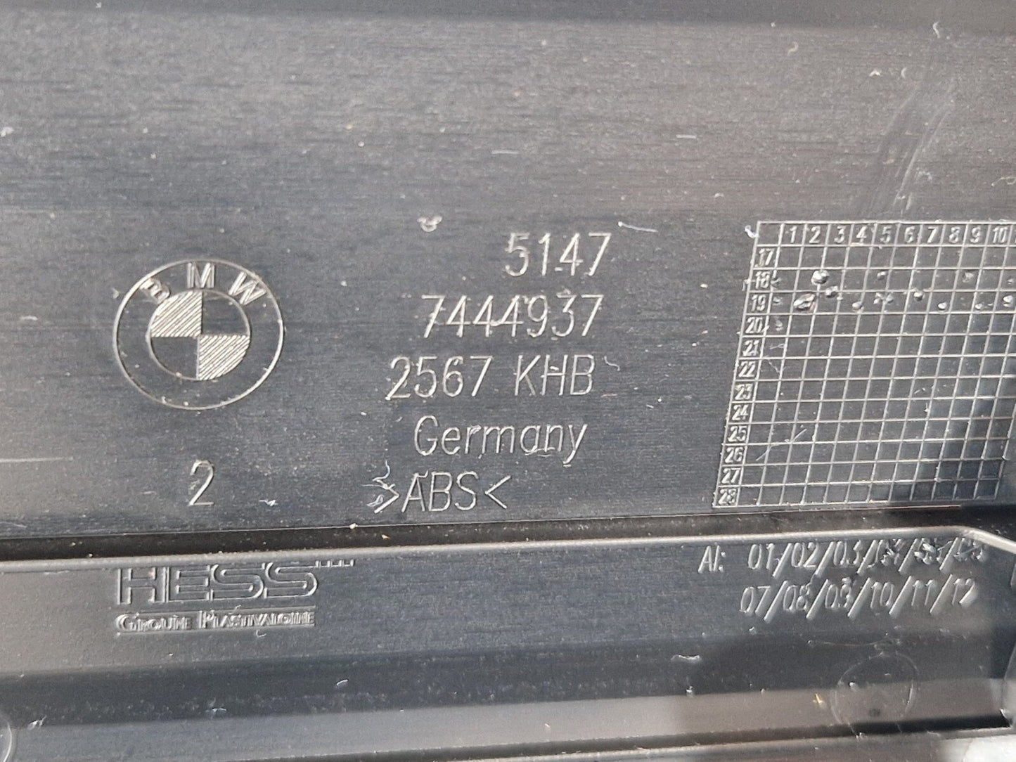 20-24 BMW 1 SERIES F40 DASHBOARD LOWER TRIM PANEL 7444937
