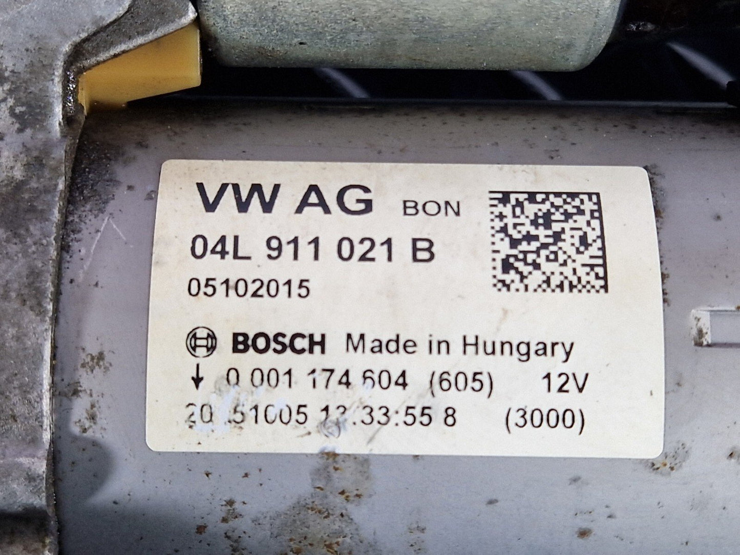 16-19 AUDI A4 B9 GENUINE STARTER MOTOR MANUAL GEARBOX 04L911021B