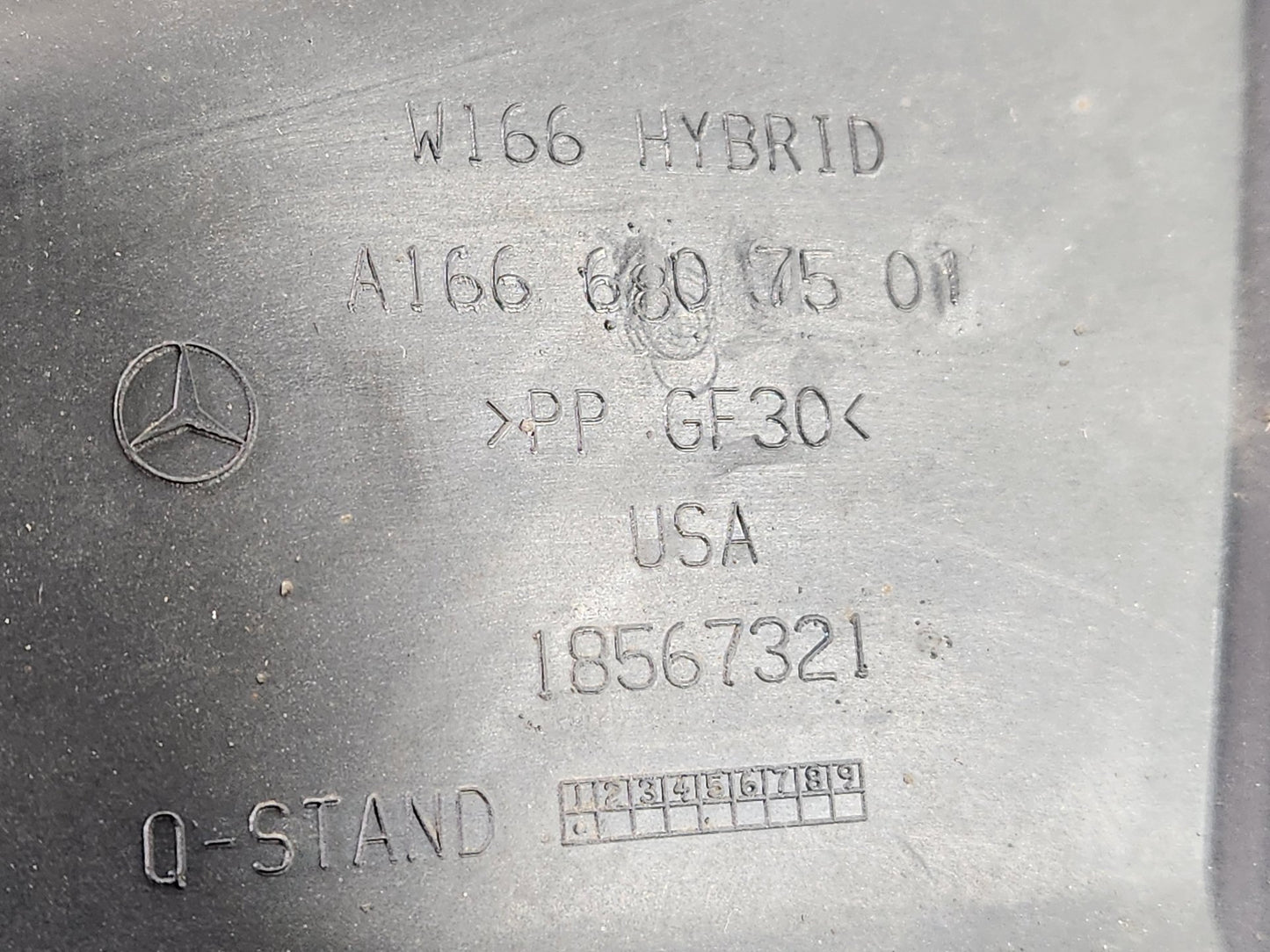 Mercedes-Benz GLE W166 Rear Left Undertray Splash Guard Genuine A1666807501