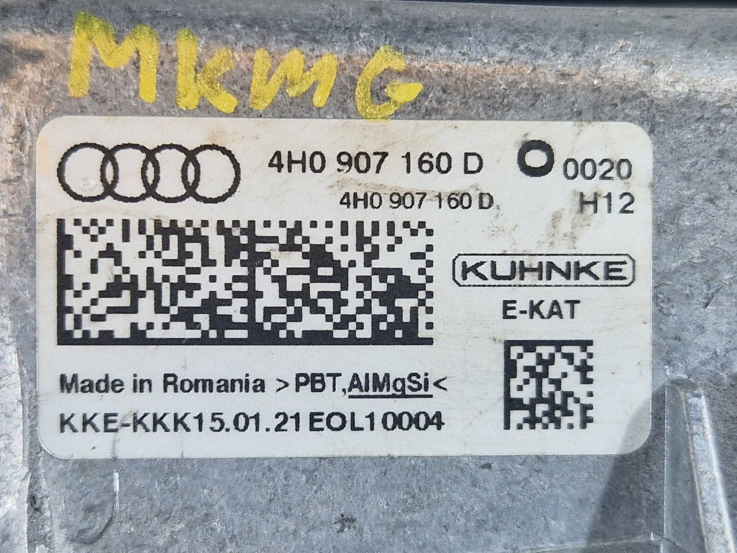 12-18 AUDI A6 C7 CATALYTIC CONVERTER HEATING CONTROL MODULE UNIT 4H0907160D