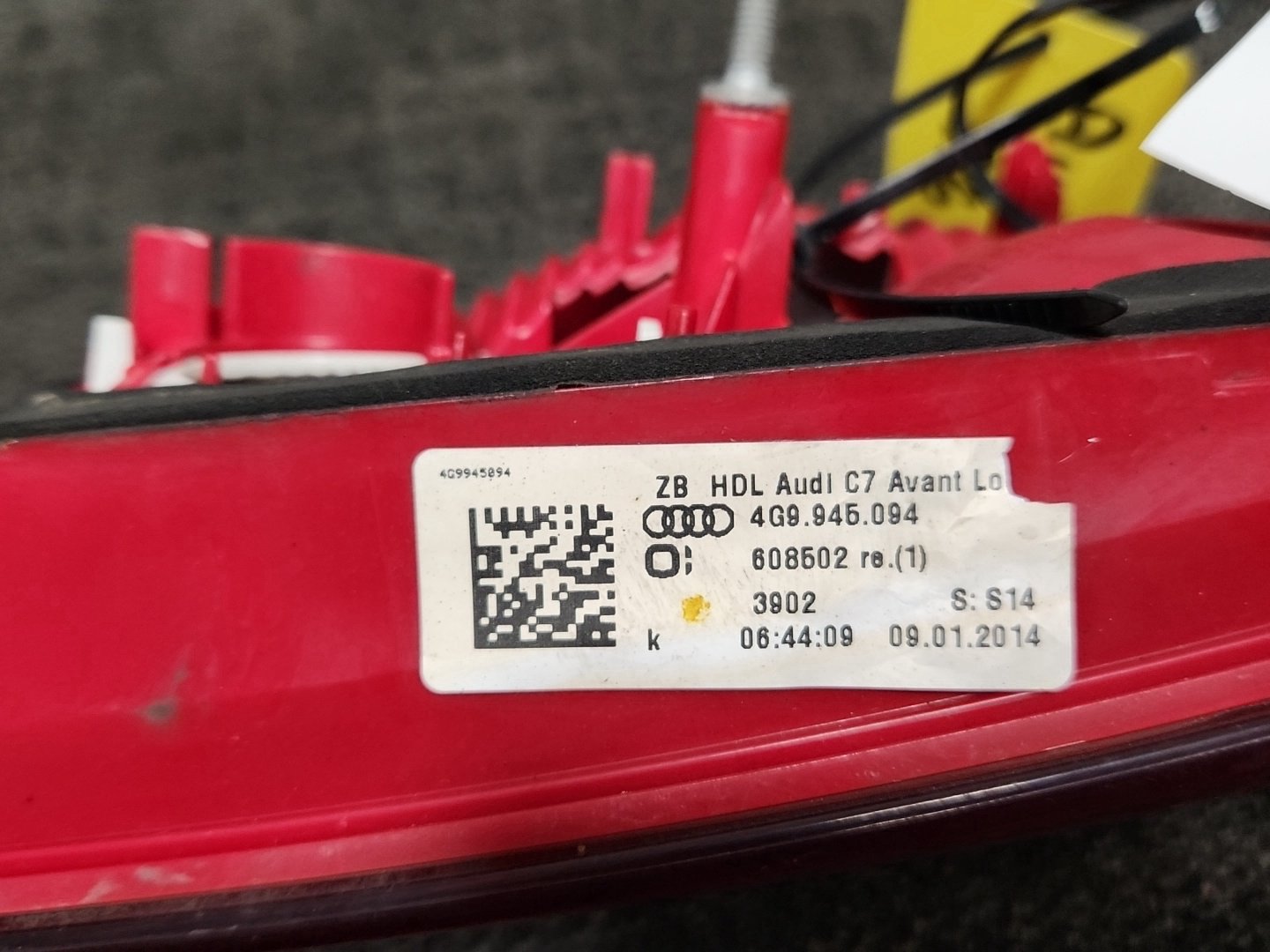 Audi A6 C7 Genuine Rear Right O/S Inner Tail Light 4G9945094