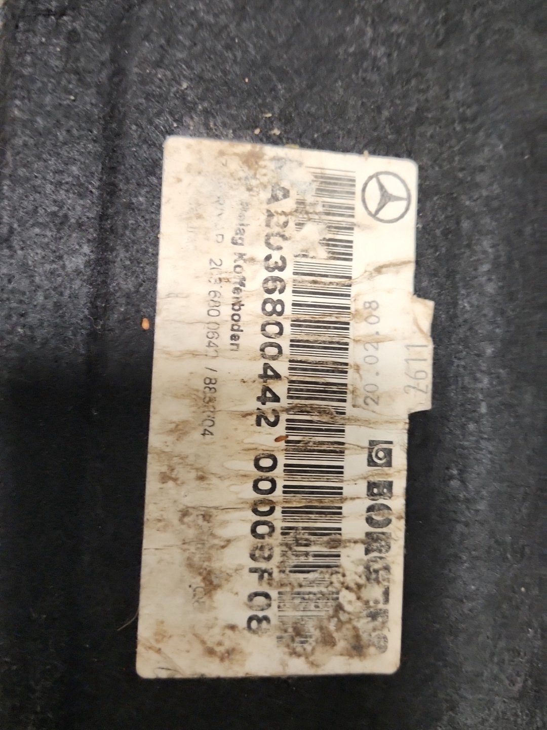 Mercedes-Benz CLC180 CLC-Class W203 Coupe Boot Liner