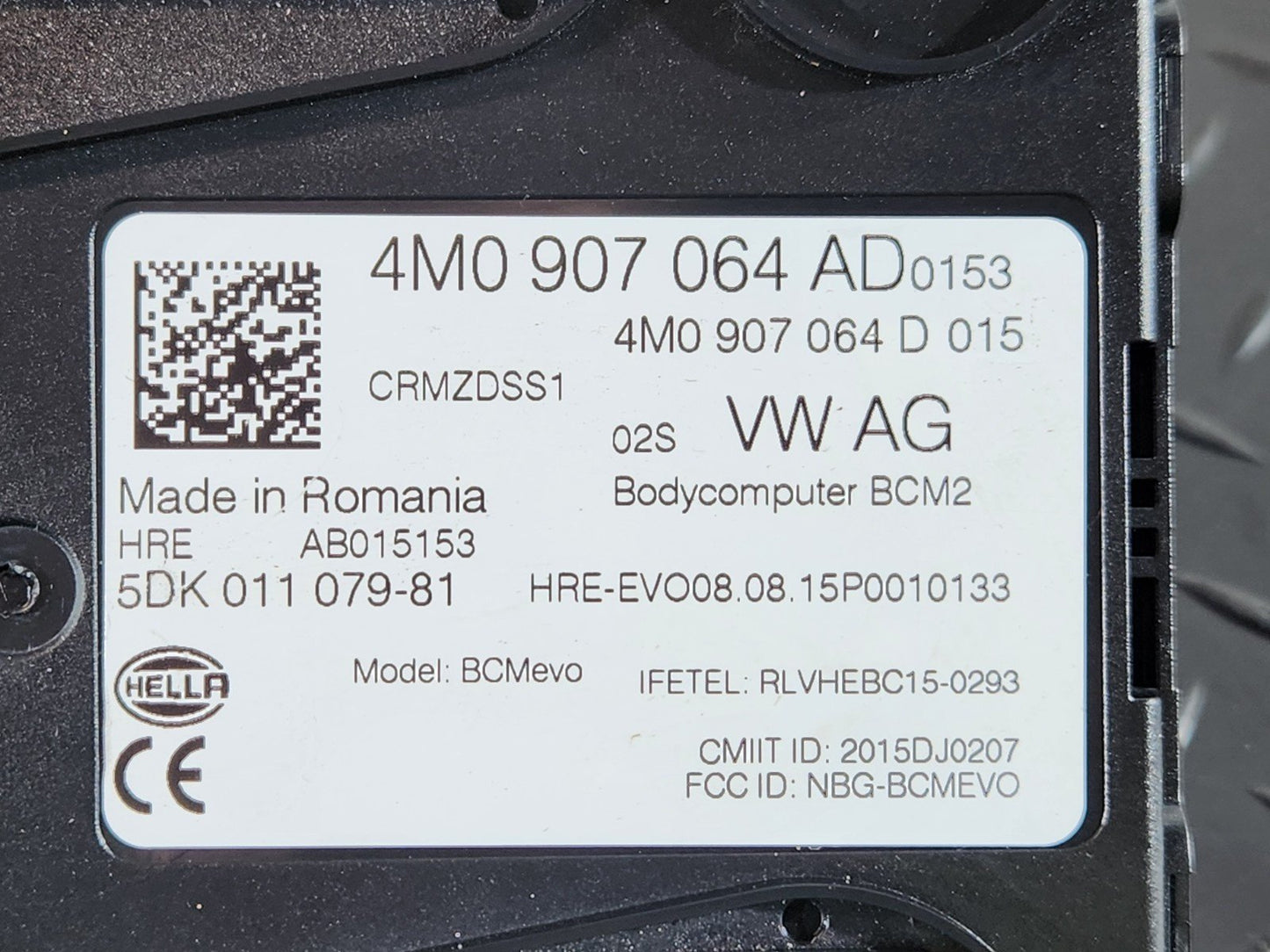 16-20 AUDI Q7 4M GENUINE OEM CONTROLLER CENTRAL COMFORT SYSTEM 4M0907064AD