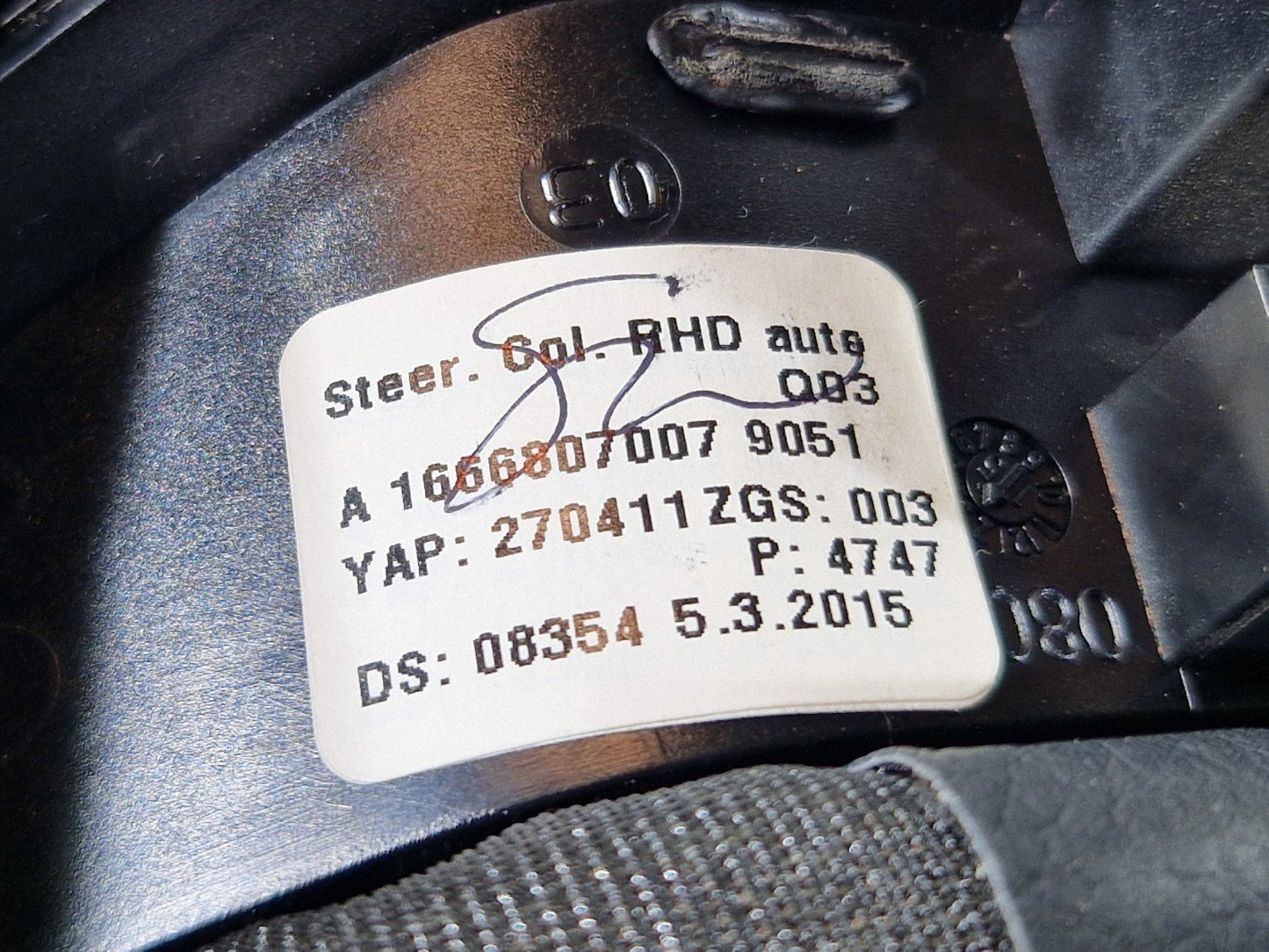 16-19 MERCEDES BENZ GLE W166 OEM STEERING WHEEL COLUMN SURROUND TRIM A1666803407