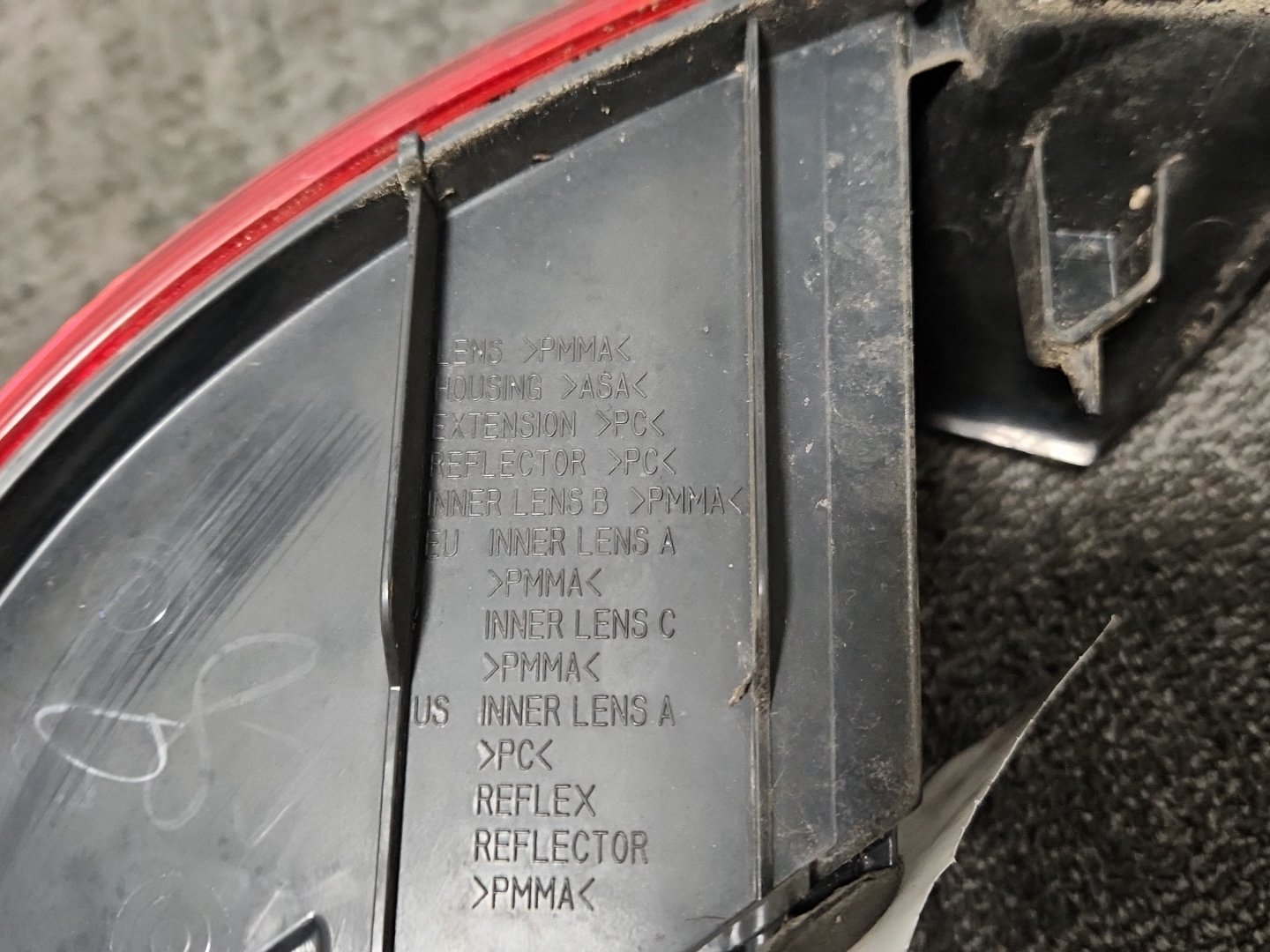 2013 Mazda 6 MK3 (GJ) Genuine Rear Left N/S Passenger Tail Light GHK1-51150