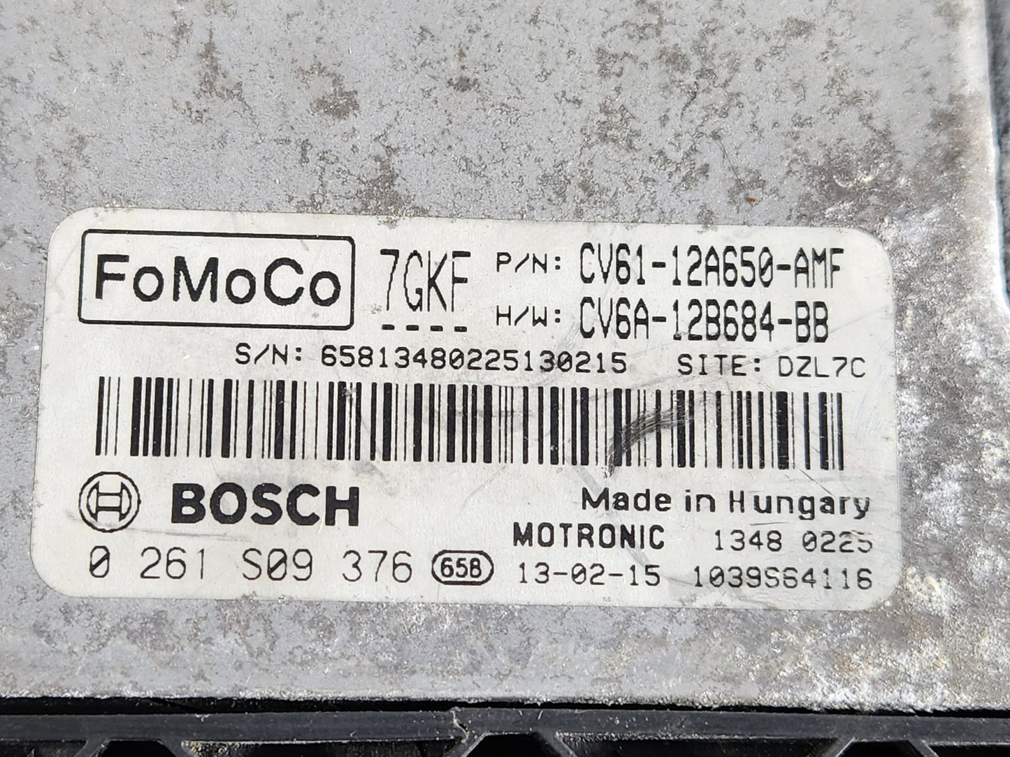Ford Focus Engine Control Unit Genuine 0261S09376