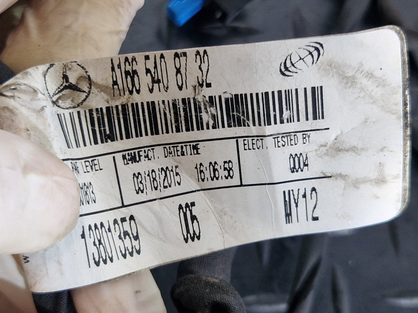 11-19 MERCEDES BENZ ML W166 FRONT SENSOR WIRING LOOM HARNESS CABLE A1665408732