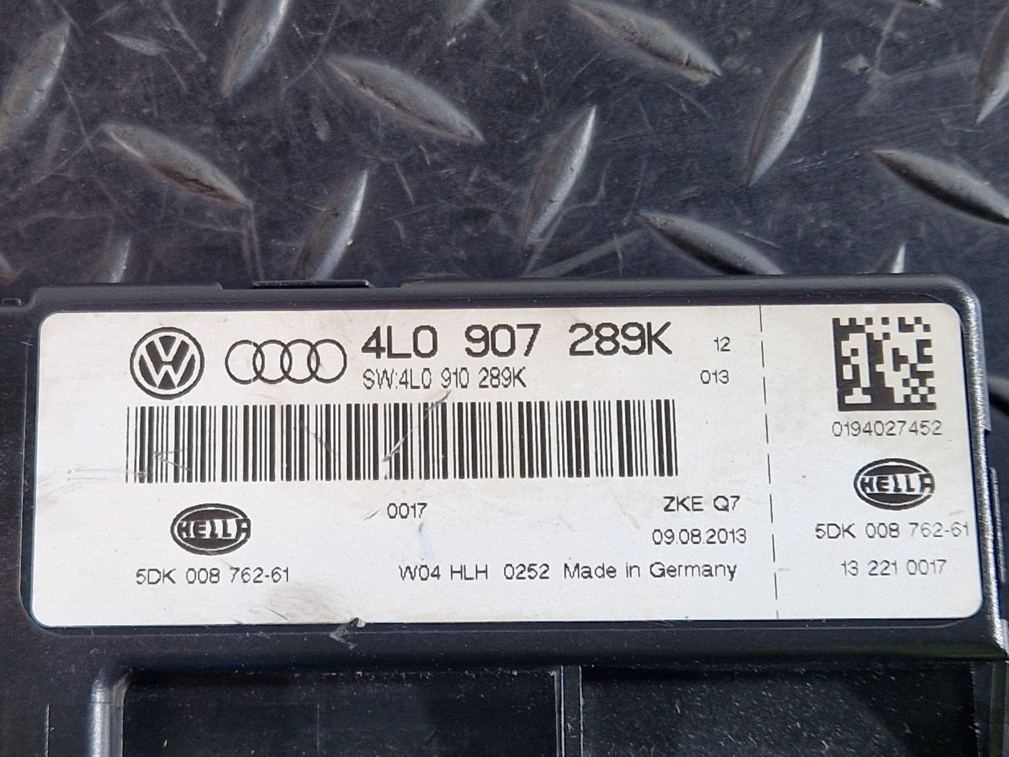 10-15 AUDI Q7 4L GENUINE BODY CONTROL COMFORT MODULE UNIT ECU 4L0907289K
