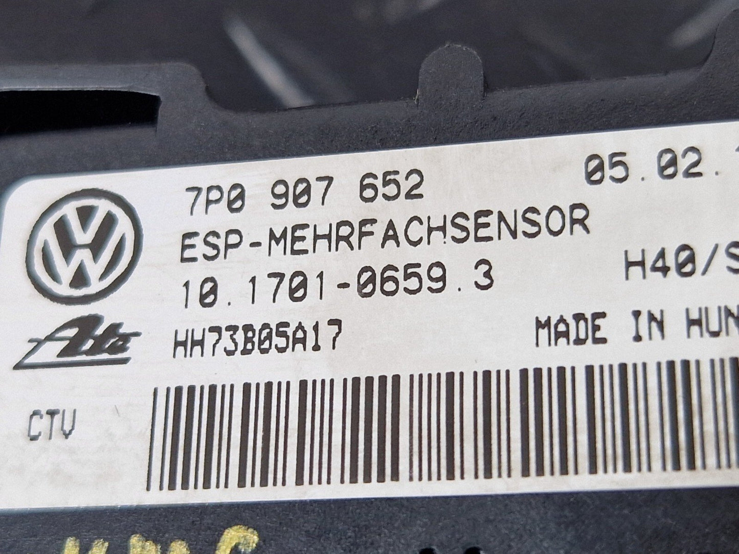 10-15 AUDI Q7 4L YAW RATE SPEED SENSOR 7P0907652