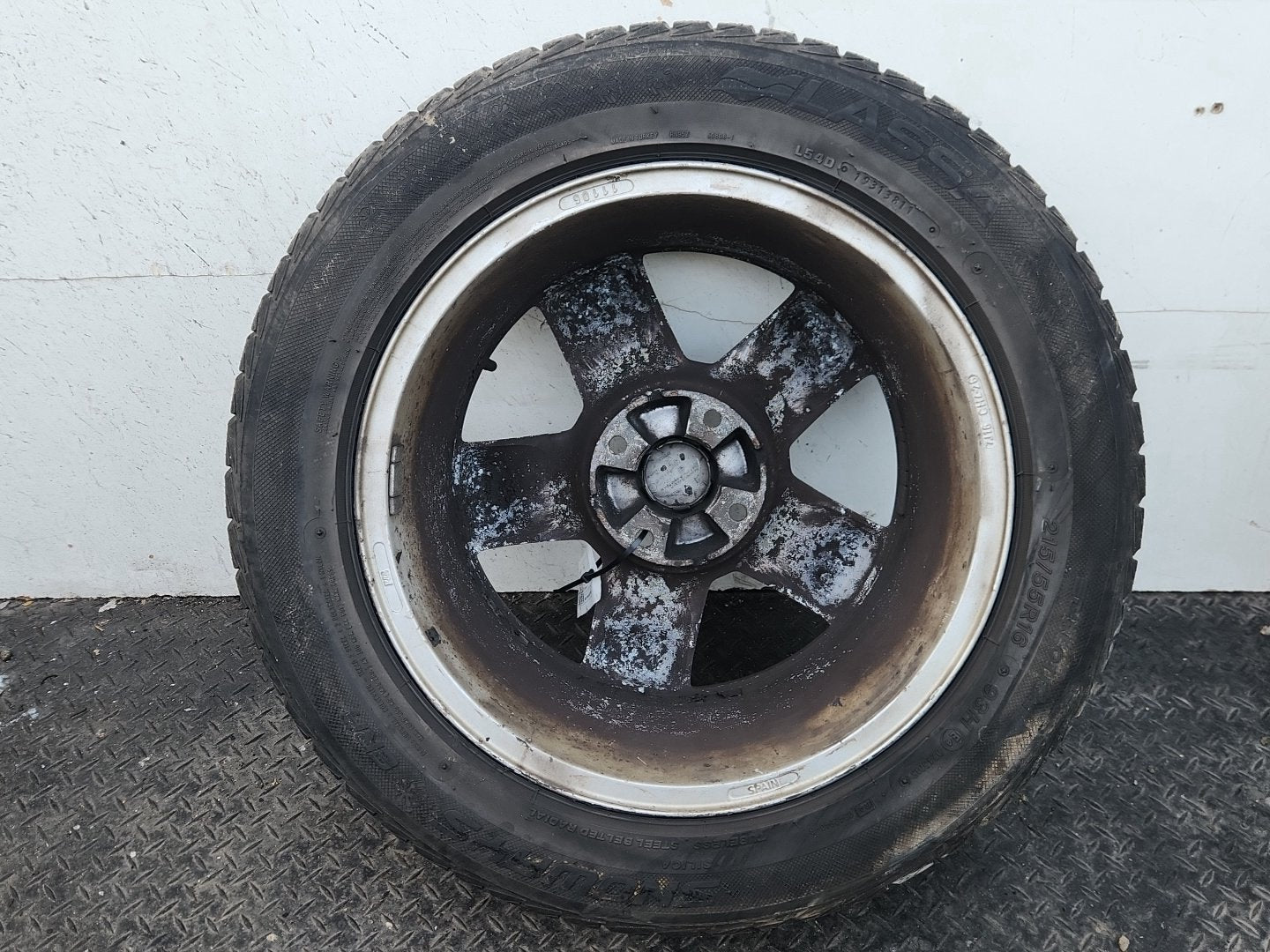 2008 Peugeot Partner MK2 (PH1) (B9) 16" Alloy Wheel with Tyre 215/55/16 ~4mm
