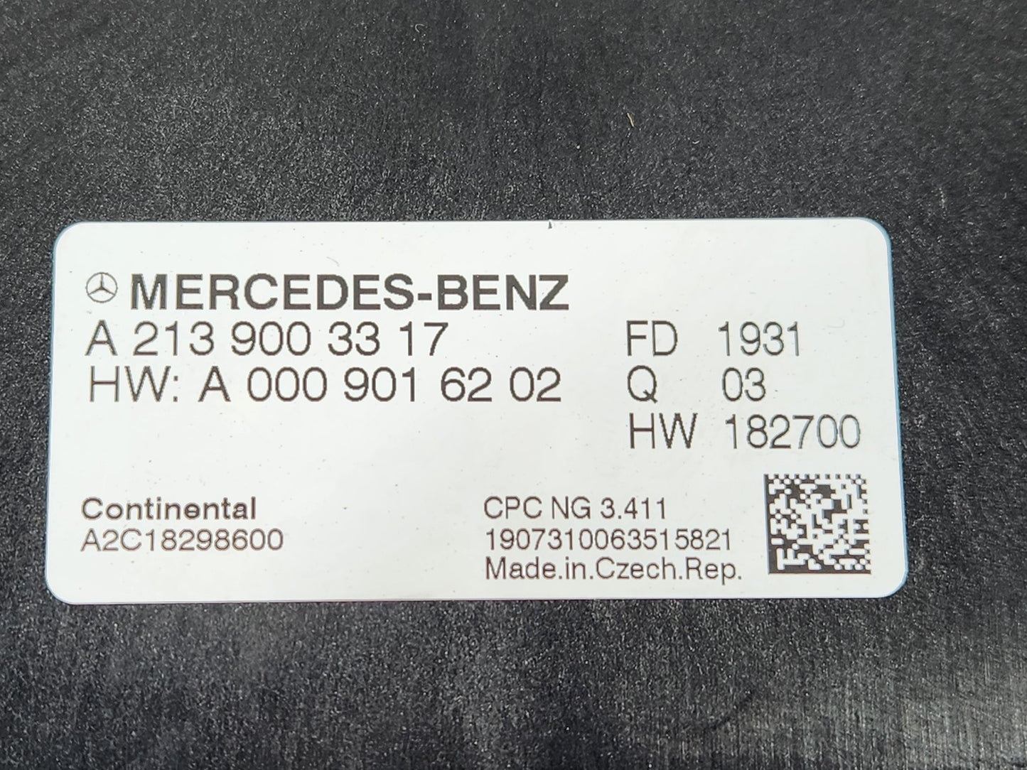 2019 Mercedes-Benz B200d B-Class W247 SUV Key a2139003317