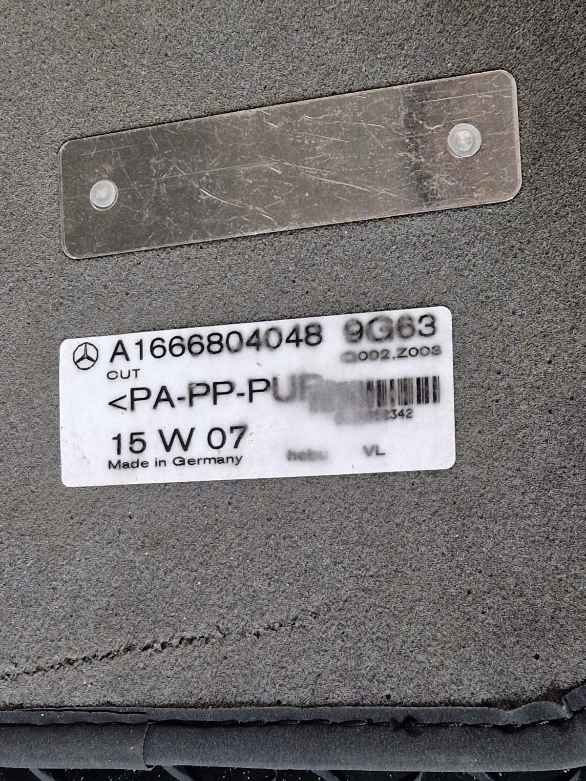11-19 MERCEDES BENZ ML W166 GENUINE FLOOT MAT SET x4 A1666800648 A1666840803