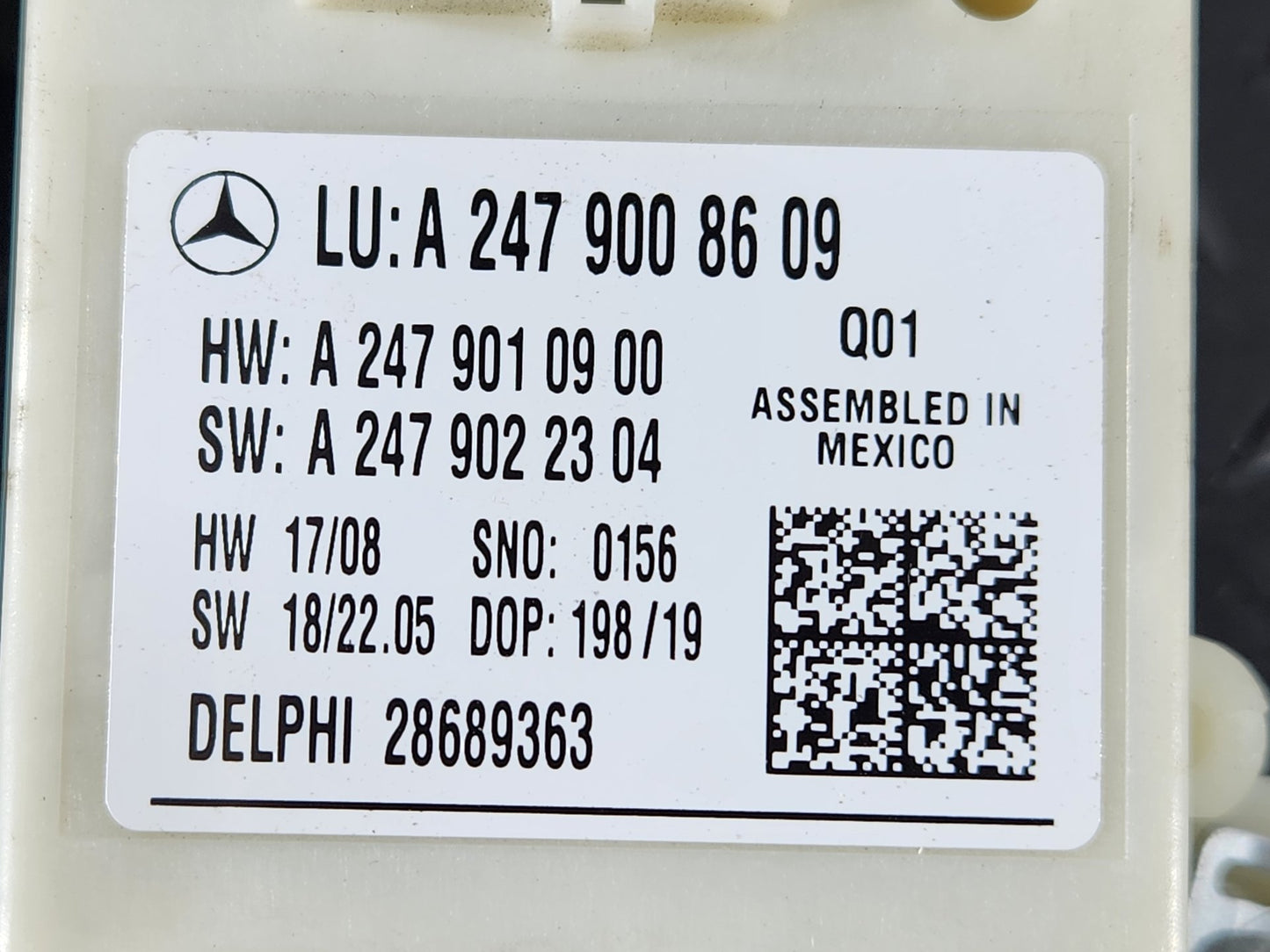 Mercedes-Benz B200d B-Class W247 SUV Bootlid Tailgate Control Module A2479008609